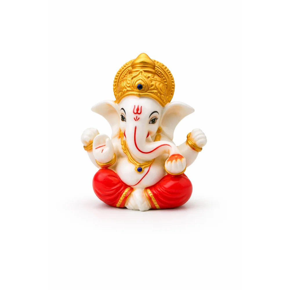 Handcrafted Ganeshji Idol with Pagri – Decorative Lord Ganesha Statue for Home & Pooja