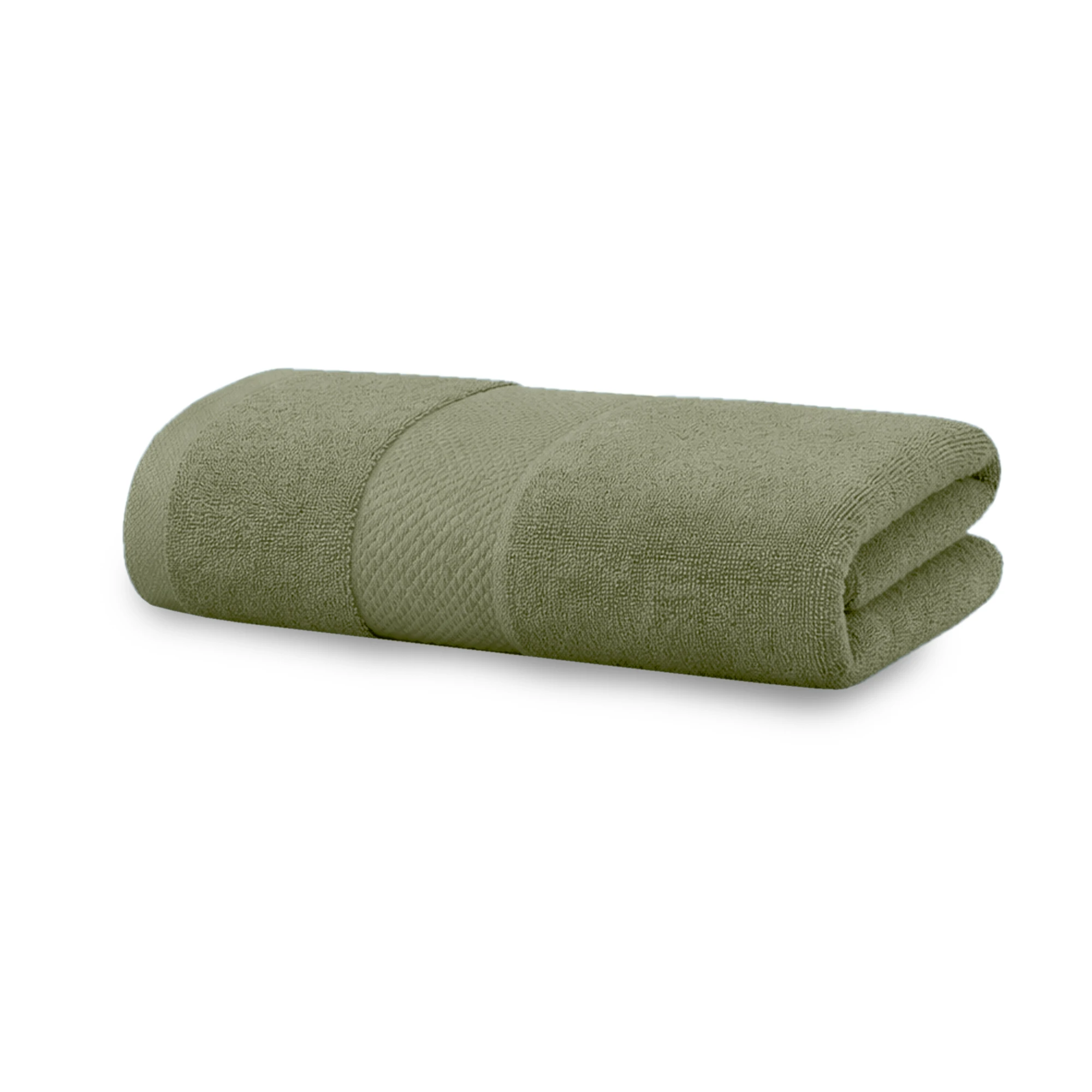HOUSSE Alvora Cotton Bath Towels |Large Size (75 cms x 150 cms) - Quick Absorption &Faster Drying Bath Towel | 450 GSM | 1 Piece Set Bath Towel for Men/Women | Urban Comfort- Sage Green