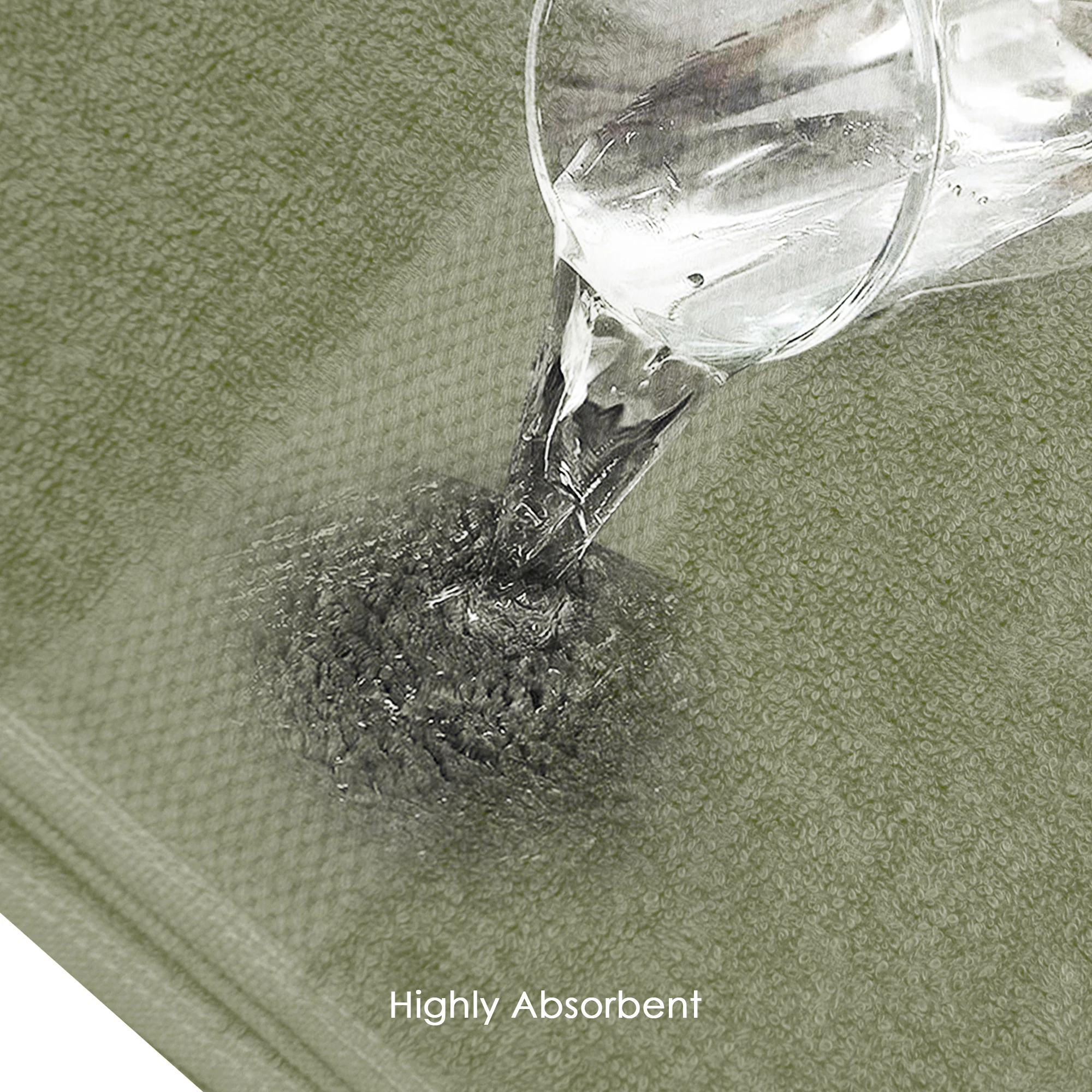 HOUSSE Alvora Cotton Bath Towels |Large Size (75 cms x 150 cms) - Quick Absorption &Faster Drying Bath Towel | 450 GSM | 1 Piece Set Bath Towel for Men/Women | Urban Comfort- Sage Green