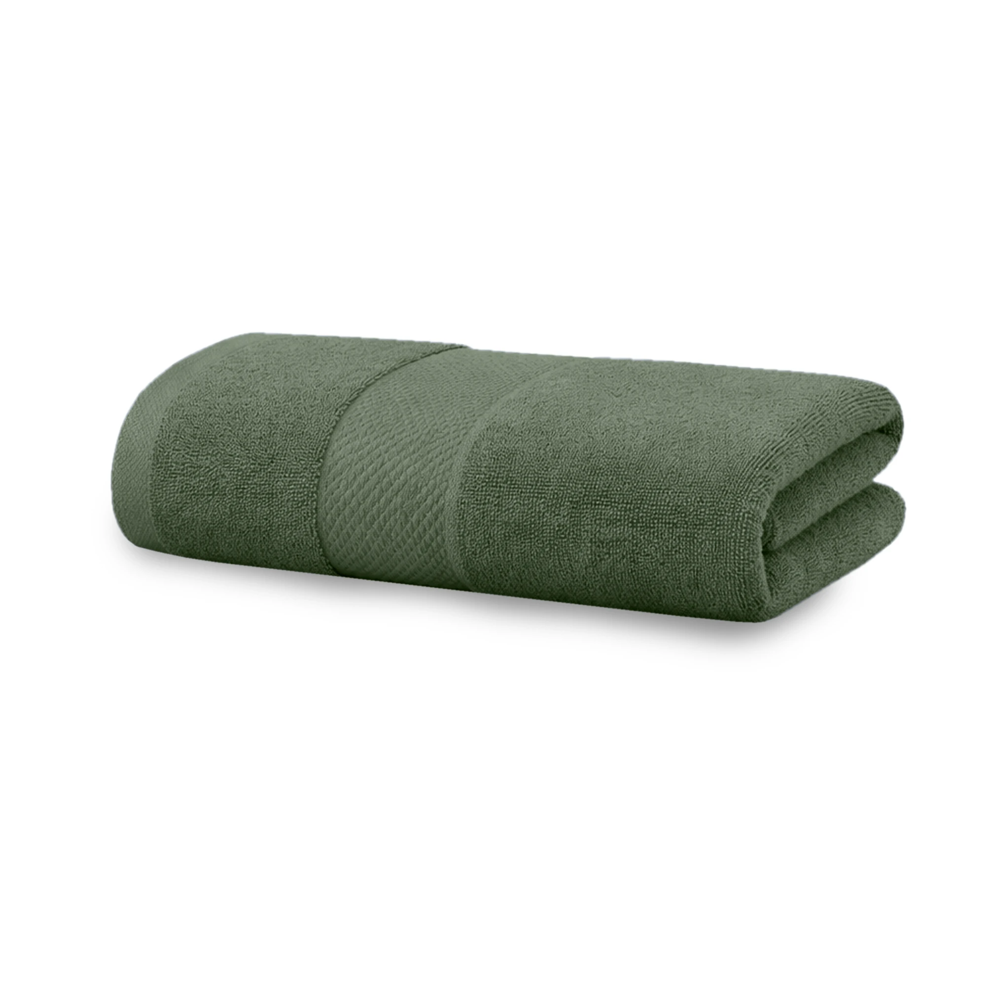 HOUSSE Alvora Cotton Bath Towels |Large Size (75 cms x 150 cms) - Quick Absorption &Faster Drying Bath Towel | 450 GSM | 1 Piece Set Bath Towel for Men/Women | Urban Comfort- Moss Green