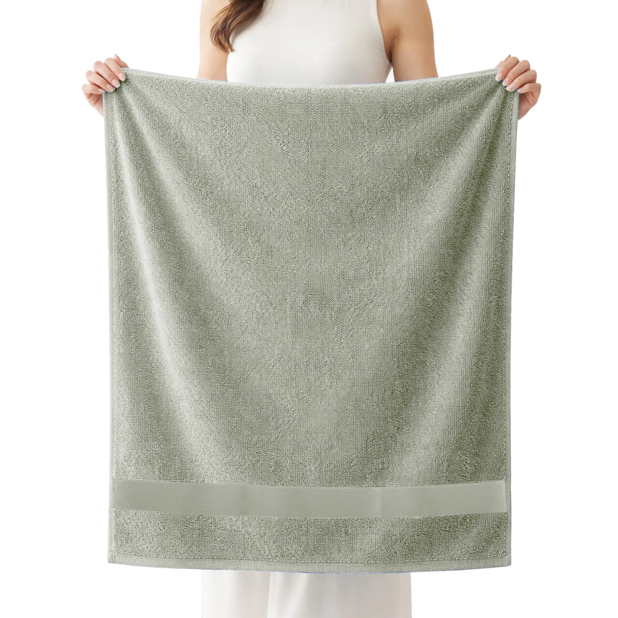 HOUSSE Alvora Cotton Bath Towels |Large Size (75 cms x 150 cms) - Quick Absorption &Faster Drying Bath Towel | 450 GSM | 1 Piece Set Bath Towel for Men/Women-Midnight Steel