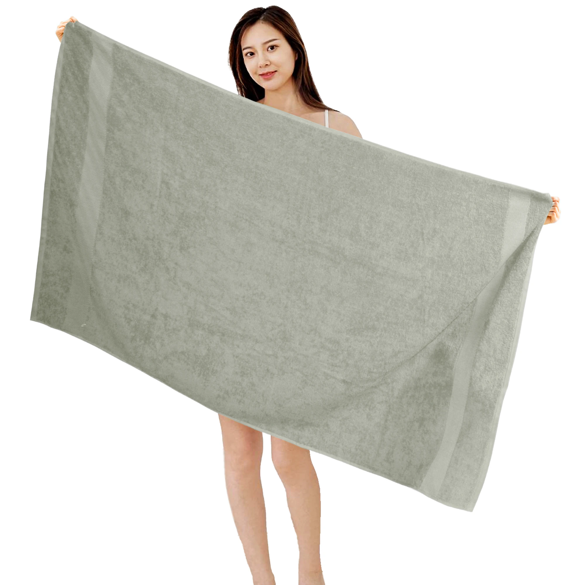 HOUSSE Alvora Cotton Bath Towels |Large Size (75 cms x 150 cms) - Quick Absorption &Faster Drying Bath Towel | 450 GSM | 1 Piece Set Bath Towel for Men/Women-Midnight Steel