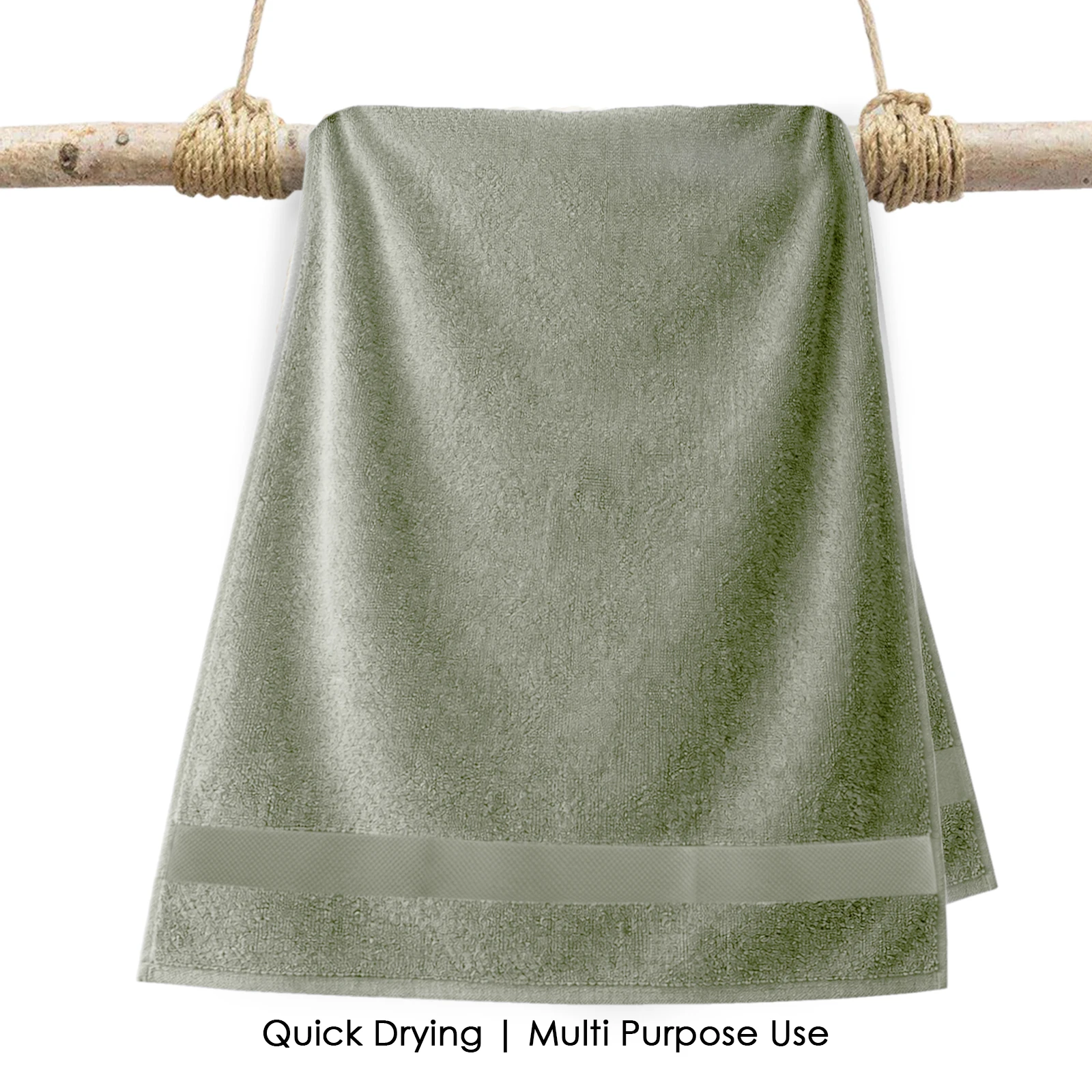 HOUSSE Alvora Cotton Bath Towels |Large Size (75 cms x 150 cms) - Quick Absorption &Faster Drying Bath Towel | 450 GSM | 1 Piece Set Bath Towel for Men/Women-Midnight Steel