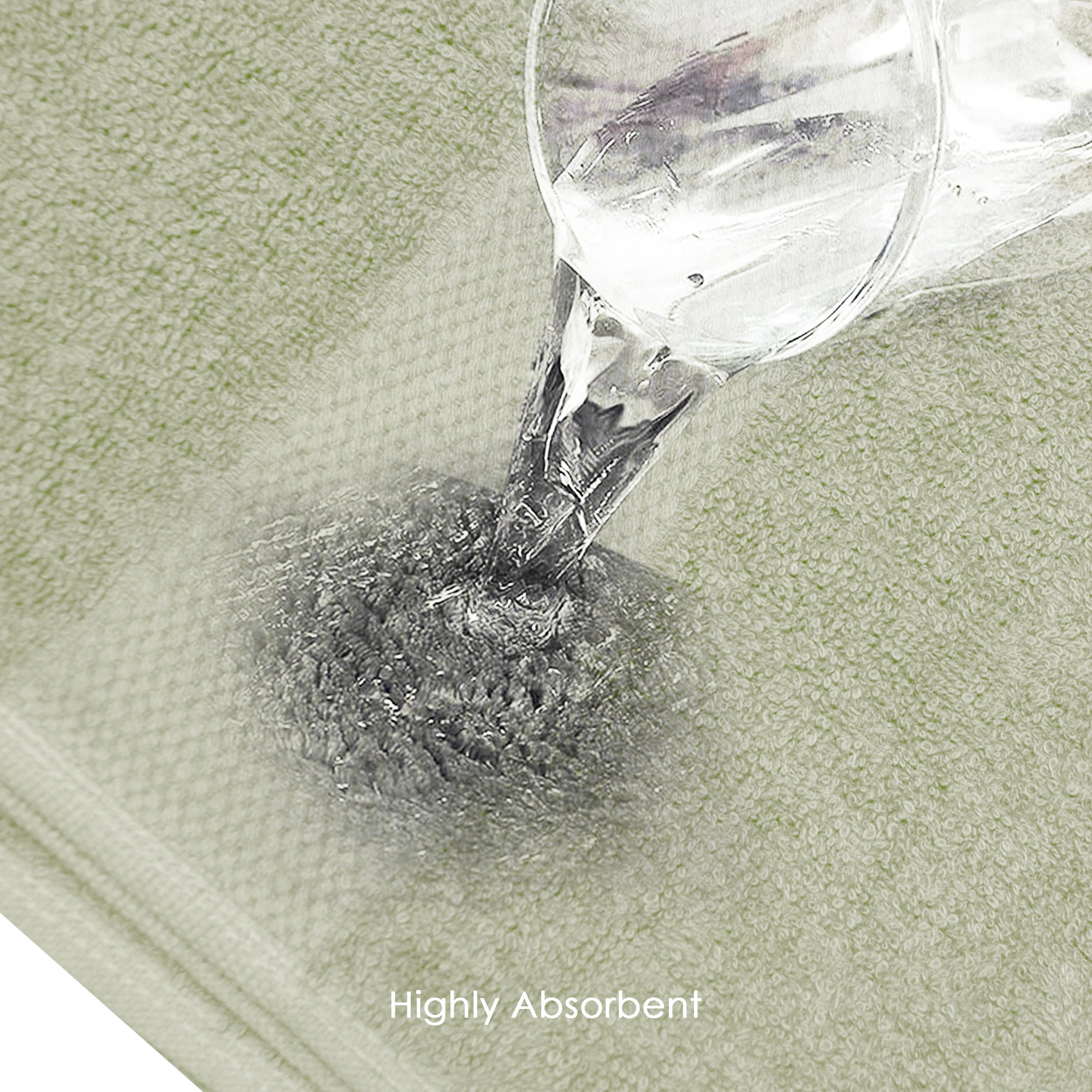 HOUSSE Cotton Bath Towels |Large Size (75 cms x 150 cms) - Quick Absorption &Faster Drying Bath Towel | 450 GSM | 2 Piece Set Bath Towel for Men/Women | Urban Comfort- Lime Frost