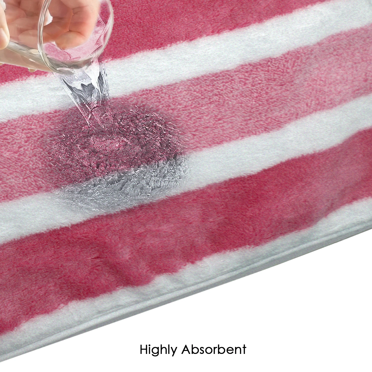 HOUSSE Komfykart Microfiber Bath Towel for Men & Women – 70×140 cm, Super Soft, Quick Dry & Super Absorbent Towel with Hanging Hook, New Stripe Design | Gym, Home & Travel Use – Rose Stripe