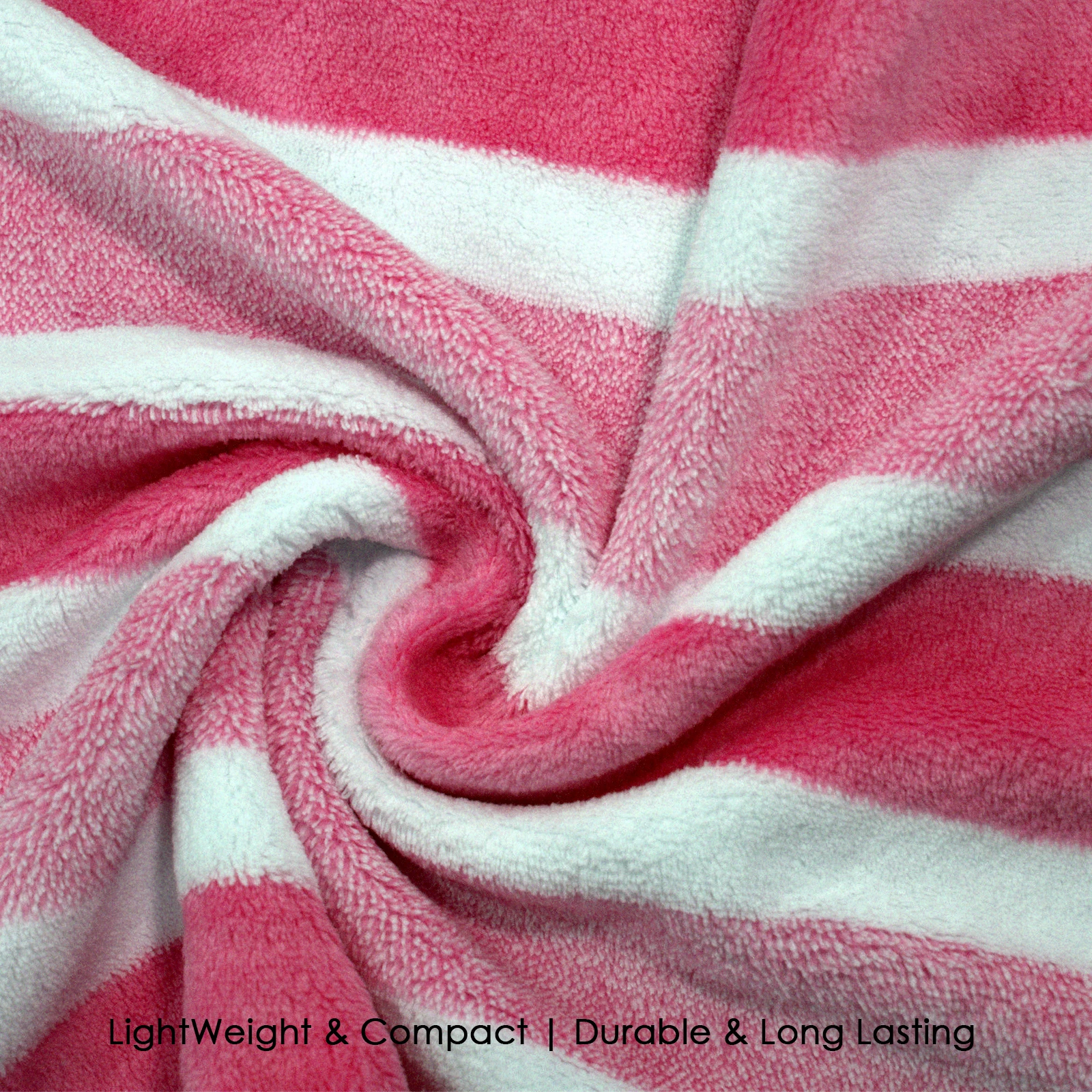 HOUSSE Komfykart Microfiber Bath Towel for Men & Women – 70×140 cm, Super Soft, Quick Dry & Super Absorbent Towel with Hanging Hook, New Stripe Design | Gym, Home & Travel Use – Rose Stripe