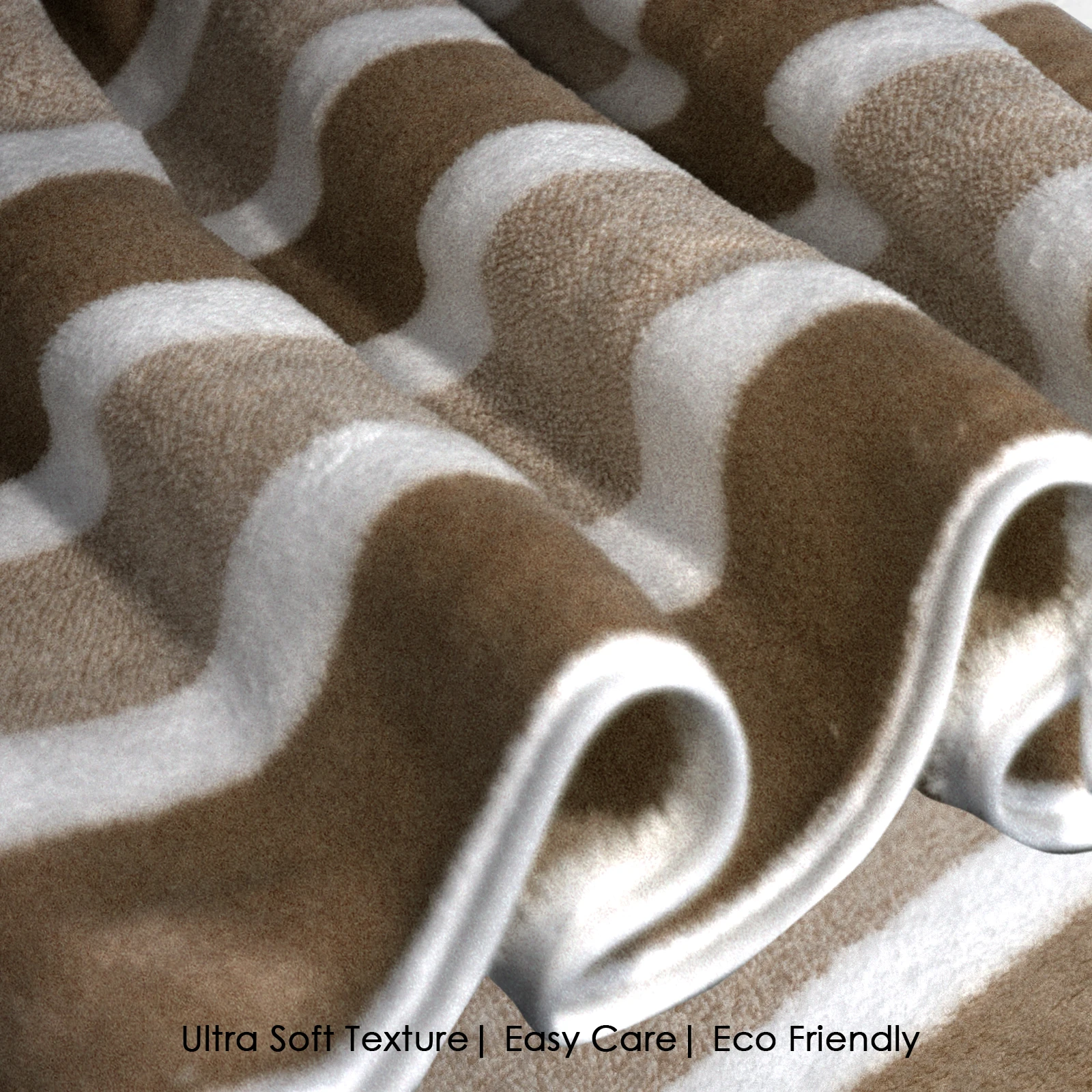 HOUSSE Komfykart Microfiber Bath Towel for Men & Women – 70×140 cm, Super Soft, Quick Dry & Super Absorbent Towel with Hanging Hook, New Stripe Design | Gym, Home & Travel Use – Caramel