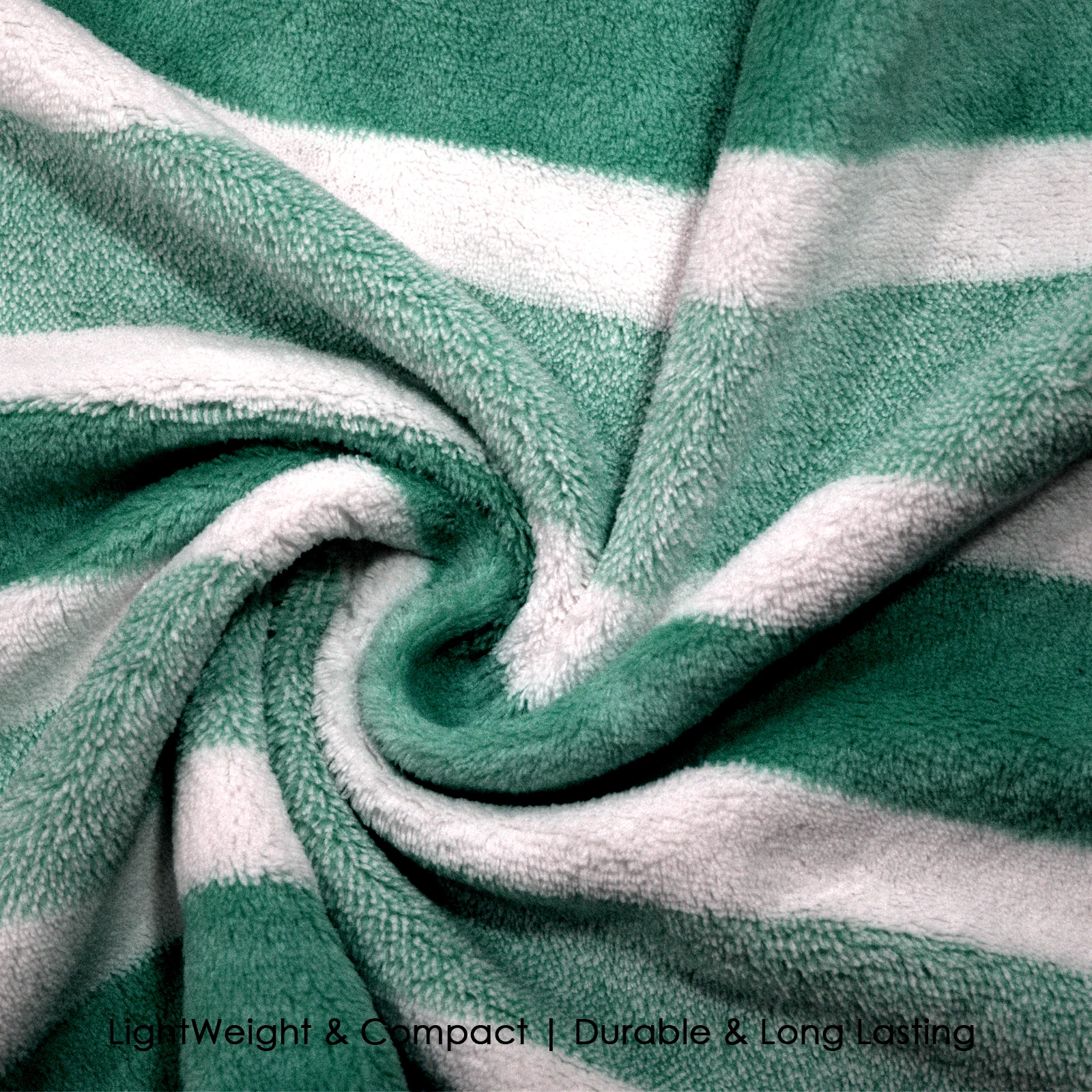 HOUSSE Komfykart Microfiber Bath Towel for Men & Women – 70×140 cm, Super Soft, Quick Dry & Super Absorbent Towel with Hanging Hook, New Stripe Design | Gym, Home & Travel Use – Pastel Green