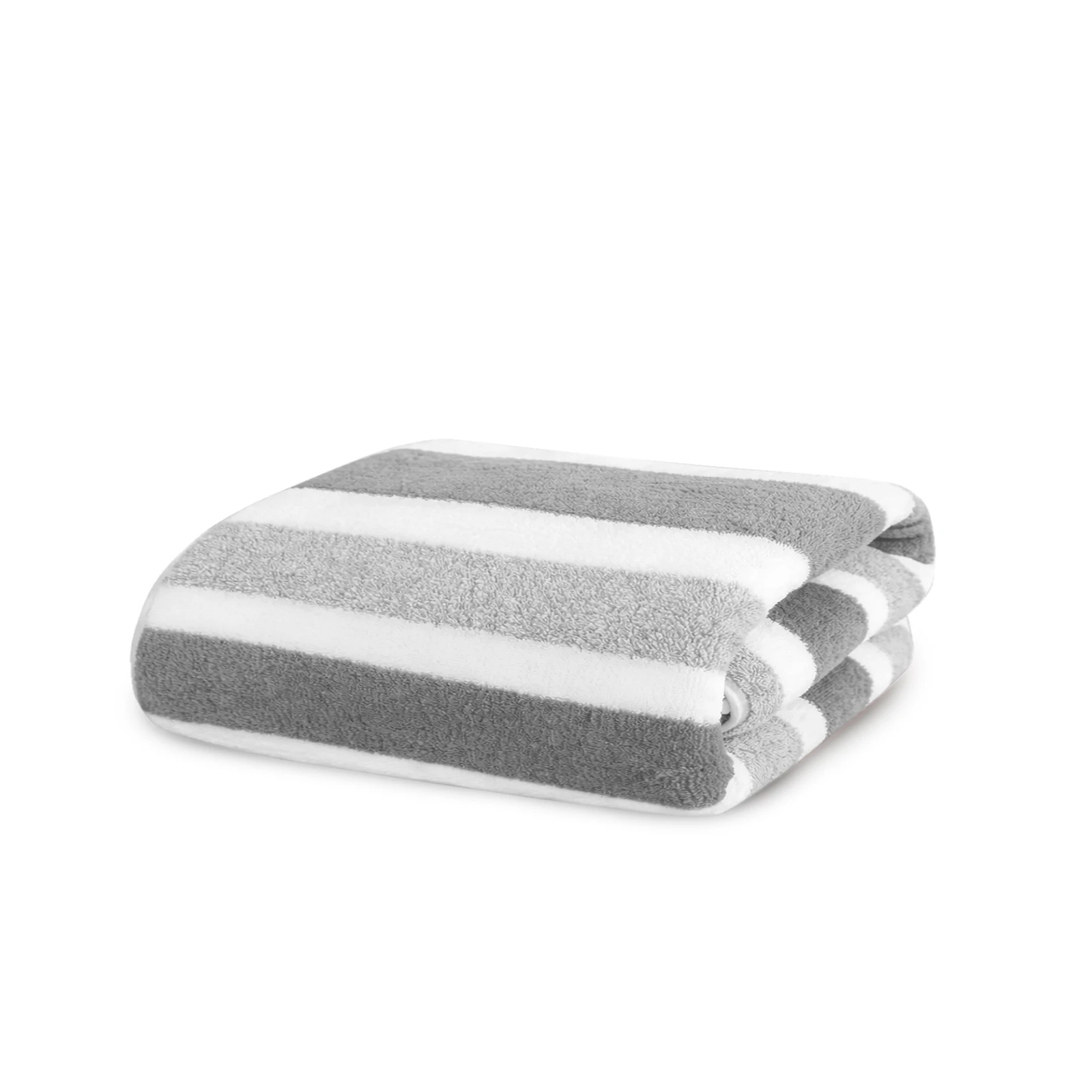 HOUSSE Komfykart Microfiber Bath Towel for Men & Women – 70×140 cm, Super Soft, Quick Dry & Super Absorbent Towel with Hanging Hook, New Stripe Design | Gym, Home & Travel Use – Ash Pearl