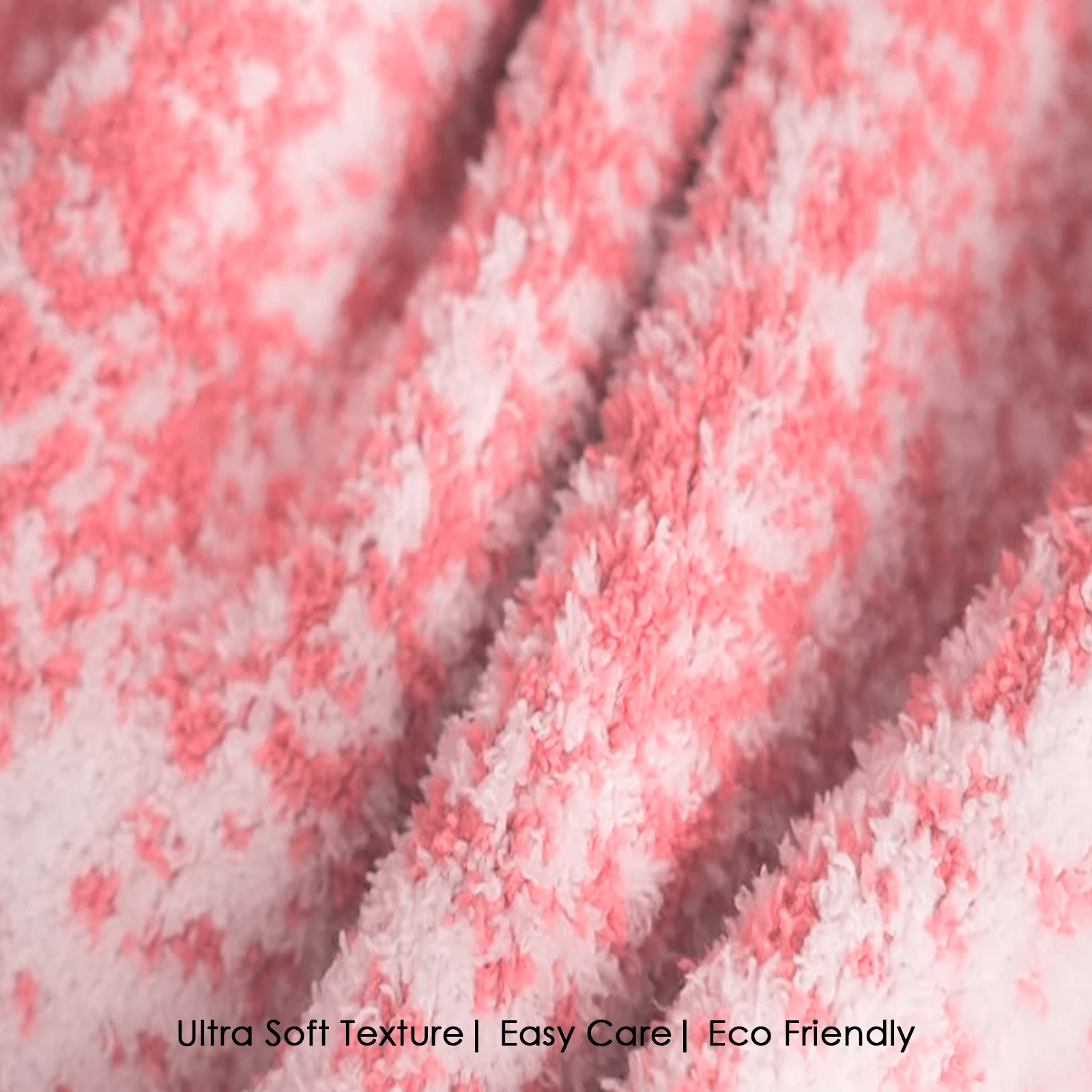 HOUSSE Ombre Microfiber Bath Towel – Extra Large Size 85×165 cm, Super Soft & Quick Dry, Super Absorbent Bathing Towel with 3 Buttons & Hanging Hook | Suitable for Gym, Home & Everyday Use-Plush Pink