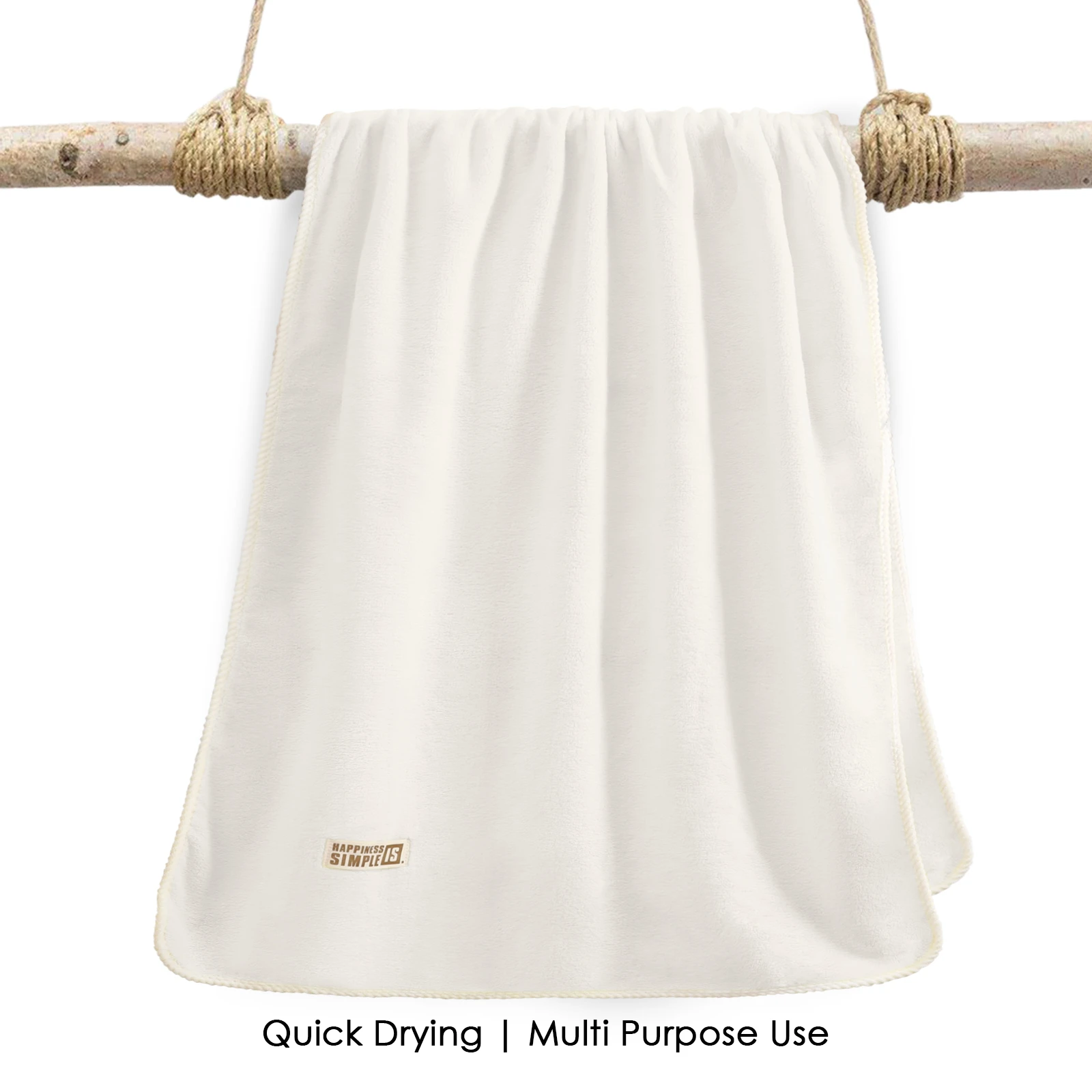 HOUSSE Oasis Microfiber Bath Towel 70×140 cm – Ultra Soft & Quick Dry, Super Absorbent Bath Towel for Bathroom, Kitchen, Gym & Travel | Lightweight & Durable (Sand Whisper, 70×140)