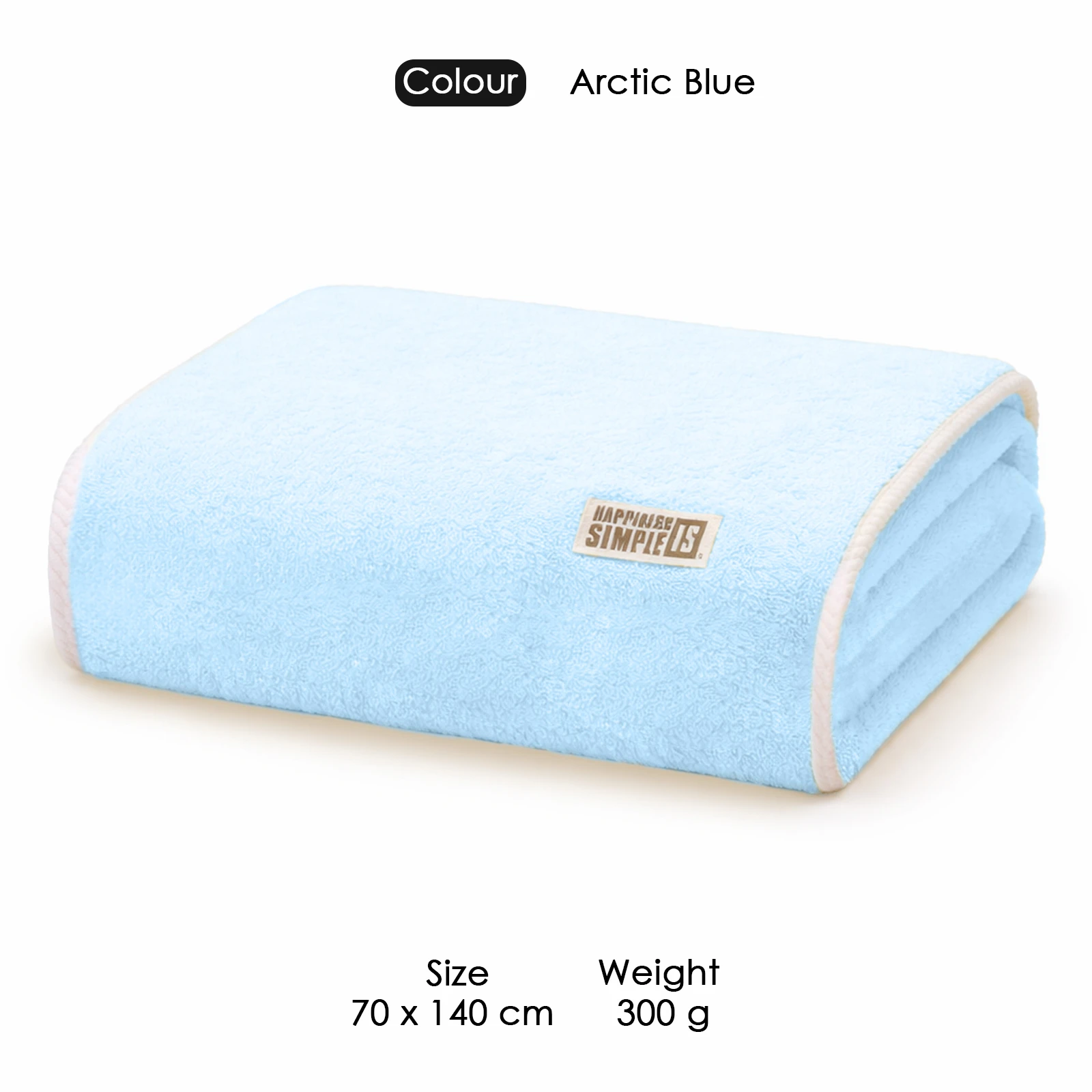 HOUSSE Oasis Microfiber Bath Towel 70×140 cm – Ultra Soft & Quick Dry, Super Absorbent Bath Towel for Bathroom, Kitchen, Gym & Travel | Lightweight & Durable (Arctic Sky, 70×140)