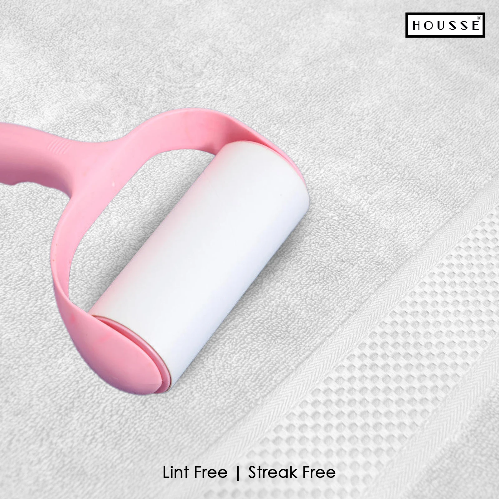 HOUSSE Nexora 100% Pure Cotton 600 GSM Bath Towel 75x150 cm – Extra Large, Ultra Soft, Quick Dry & Highly Absorbent Premium Towel for Home, Travel & Daily Use (Platinum White)