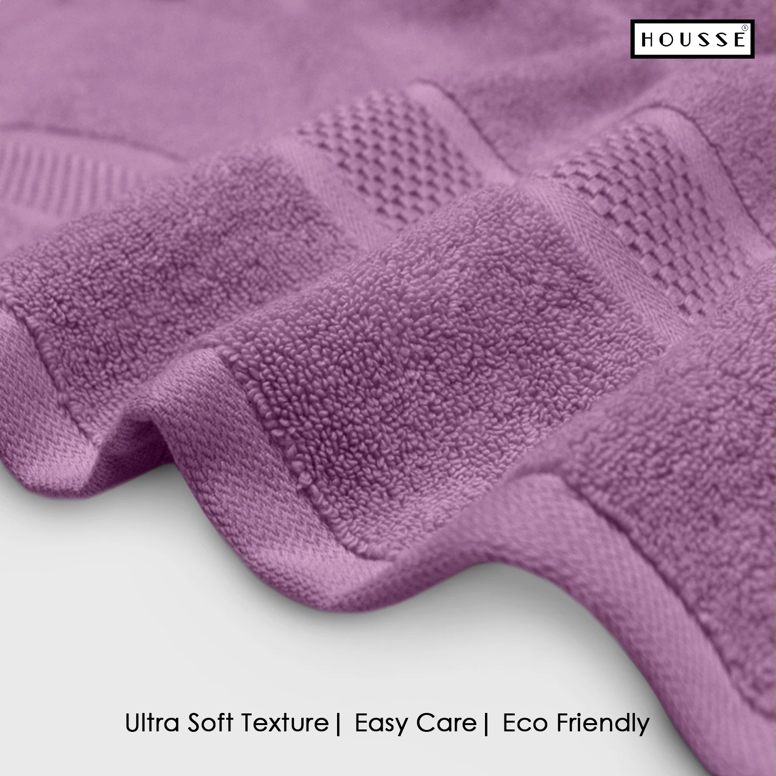 HOUSSE Nexora 100% Pure Cotton 600 GSM Bath Towel 75x150 cm – Extra Large, Ultra Soft, Quick Dry & Highly Absorbent Premium Towel for Home, Travel & Daily Use (Berry Blossom)