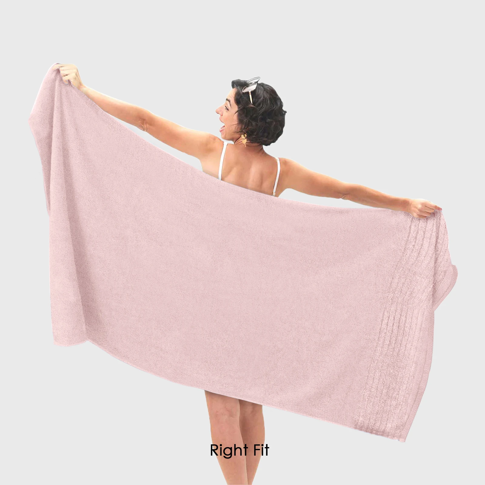 HOUSSE Natura Luxury Bamboo Bath Towel 600 GSM – Zero Twist Terry, Extra Large 80×160 cm, Soft, Absorbent & Eco-Friendly Hotel Spa Towel for Men/Women-Coral Pink