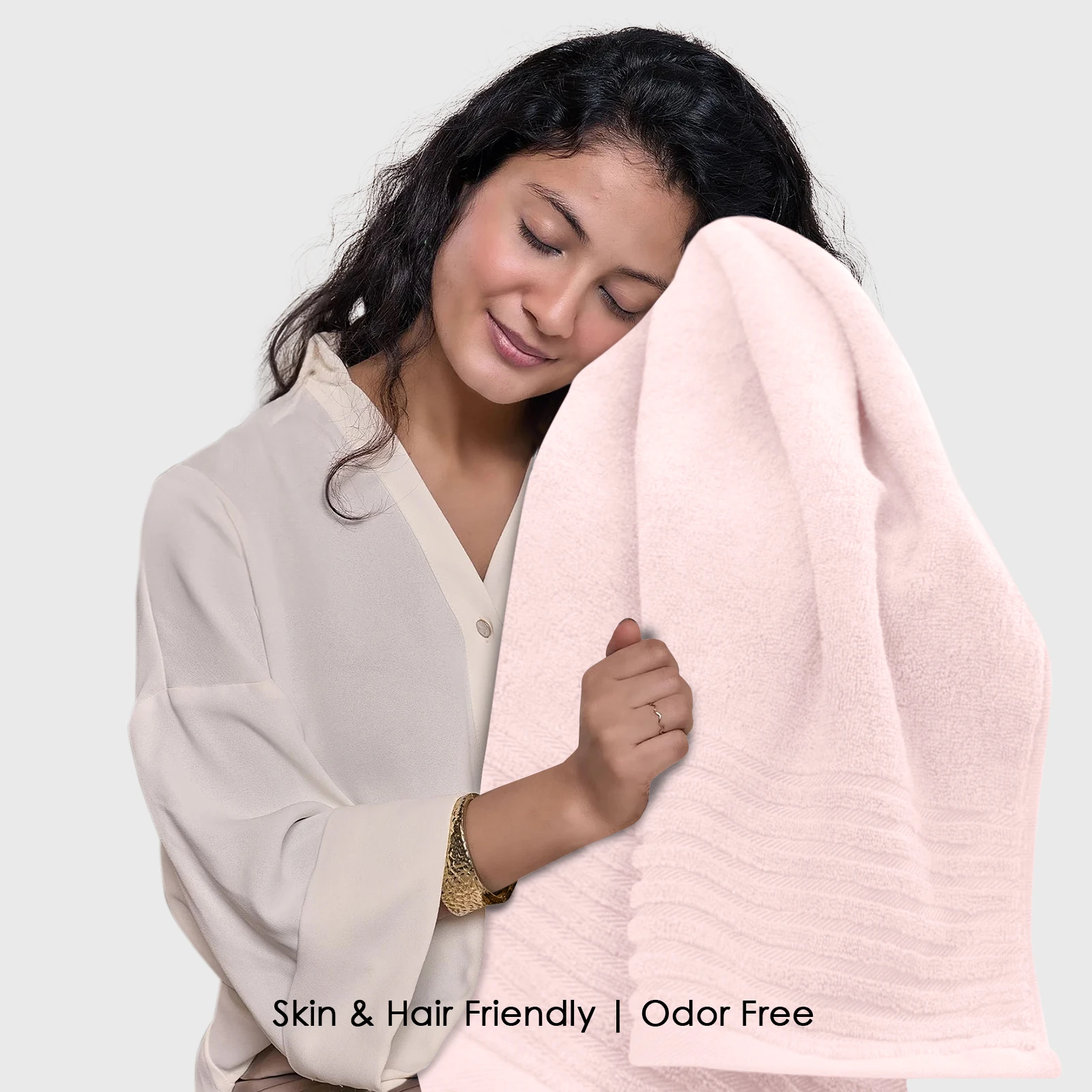 HOUSSE Natura Luxury Bamboo Bath Towel 600 GSM – Zero Twist Terry, Extra Large 70×140 cm, Soft, Absorbent & Eco-Friendly Hotel Spa Towel for Men/Women-Coral Pink