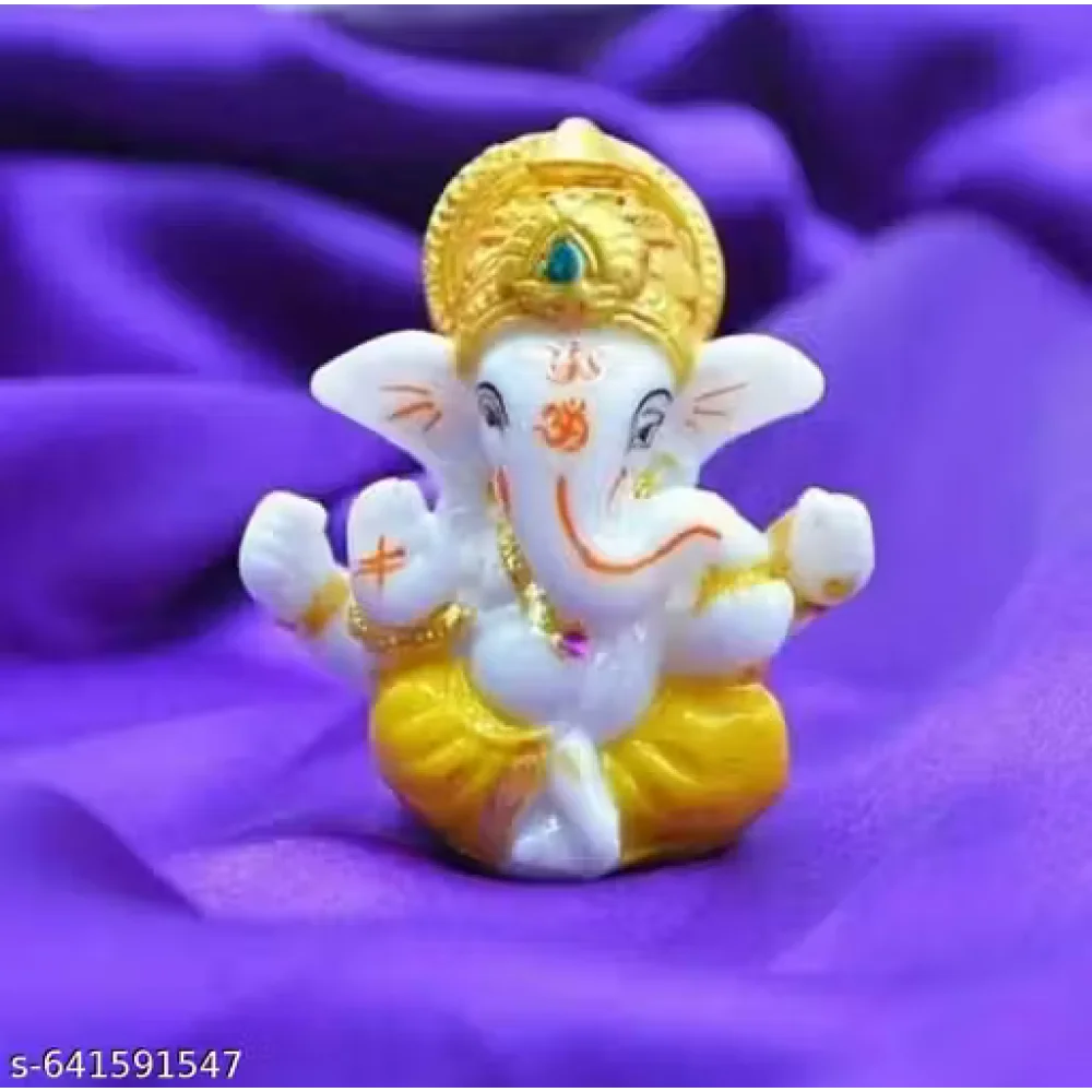 Handcrafted Ganeshji Idol with Pagri – Decorative Lord Ganesha Statue for Home & Pooja