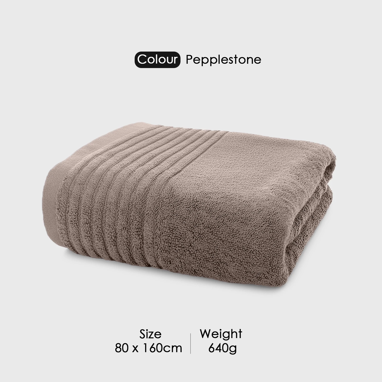 HOUSSE Natura Luxury Bamboo Bath Towel 600 GSM – Zero Twist Terry, Extra Large 70×140 cm, Soft, Absorbent & Eco-Friendly Hotel Spa Towel for Men/Women-Pepplestone