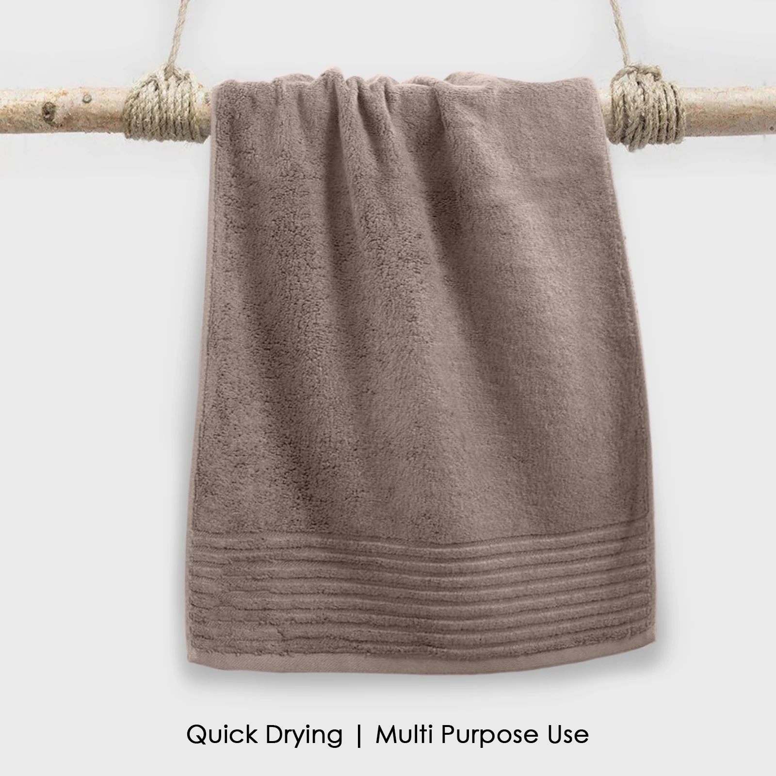 HOUSSE Natura Luxury Bamboo Bath Towel 600 GSM – Zero Twist Terry, Extra Large 70×140 cm, Soft, Absorbent & Eco-Friendly Hotel Spa Towel for Men/Women-Pepplestone