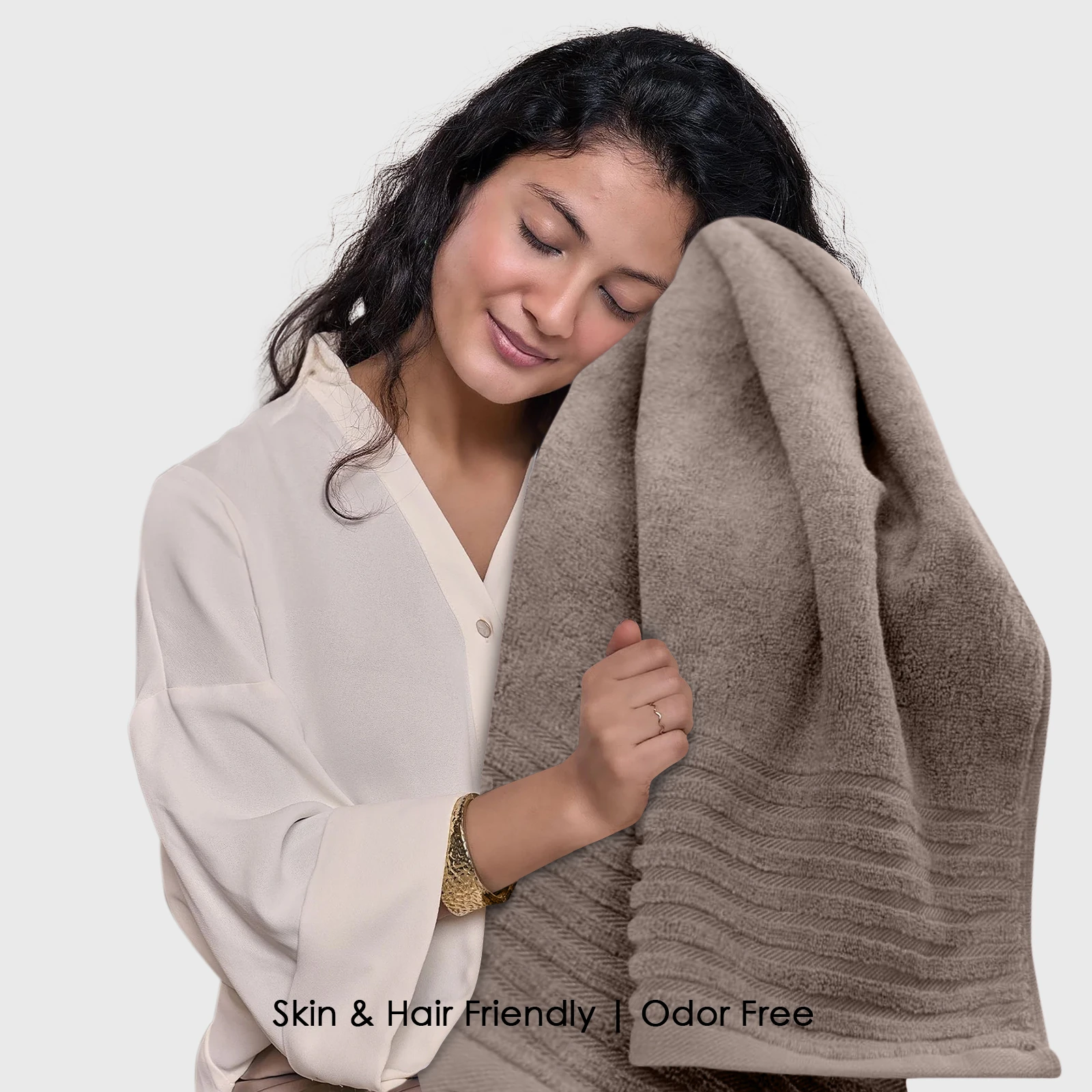 HOUSSE Natura Luxury Bamboo Bath Towel 600 GSM – Zero Twist Terry, Extra Large 70×140 cm, Soft, Absorbent & Eco-Friendly Hotel Spa Towel for Men/Women-Pepplestone