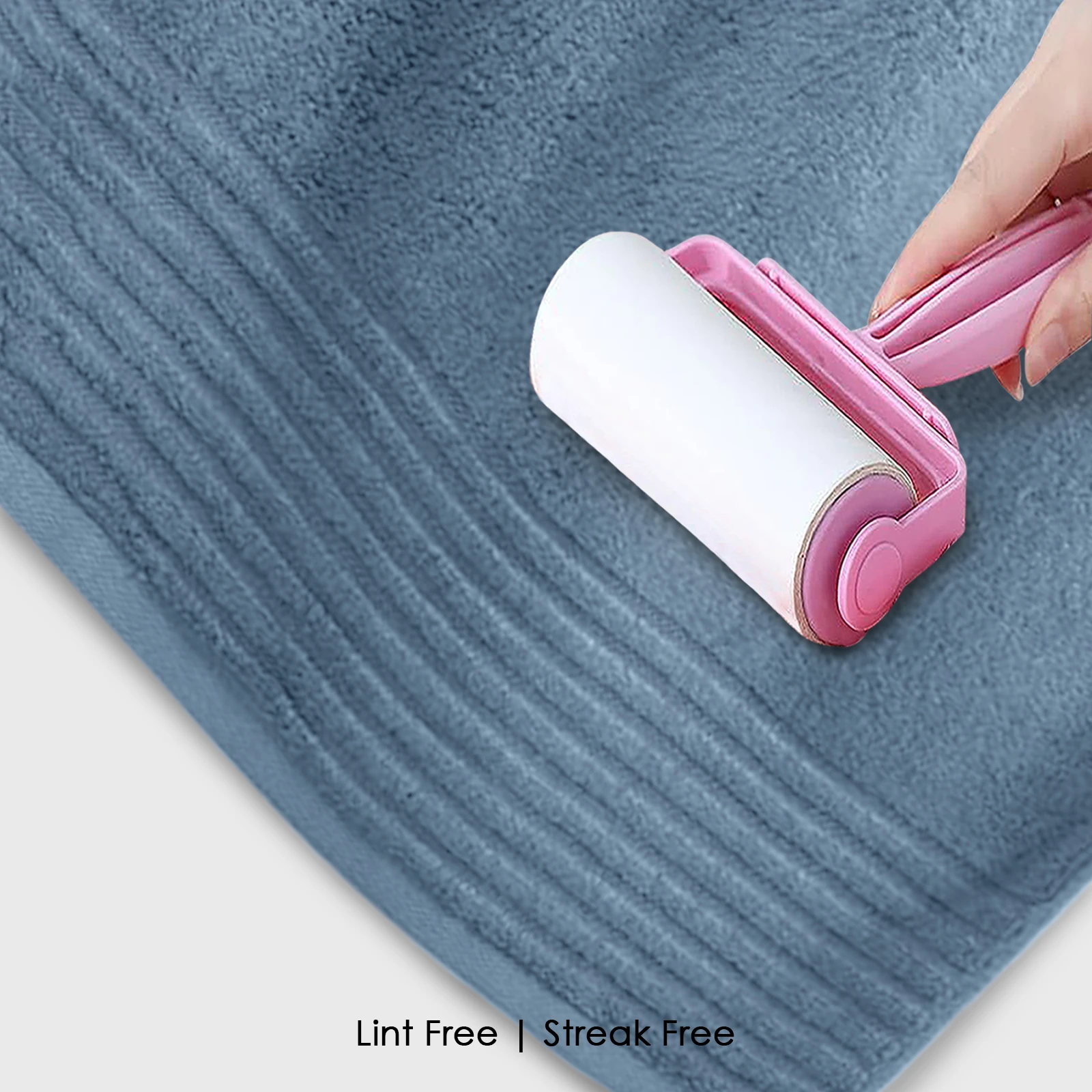 HOUSSE Natura Luxury Bamboo Bath Towel 600 GSM – Zero Twist Terry, Extra Large 70×140 cm, Soft, Absorbent & Eco-Friendly Hotel Spa Towel for Men/Women-Denim