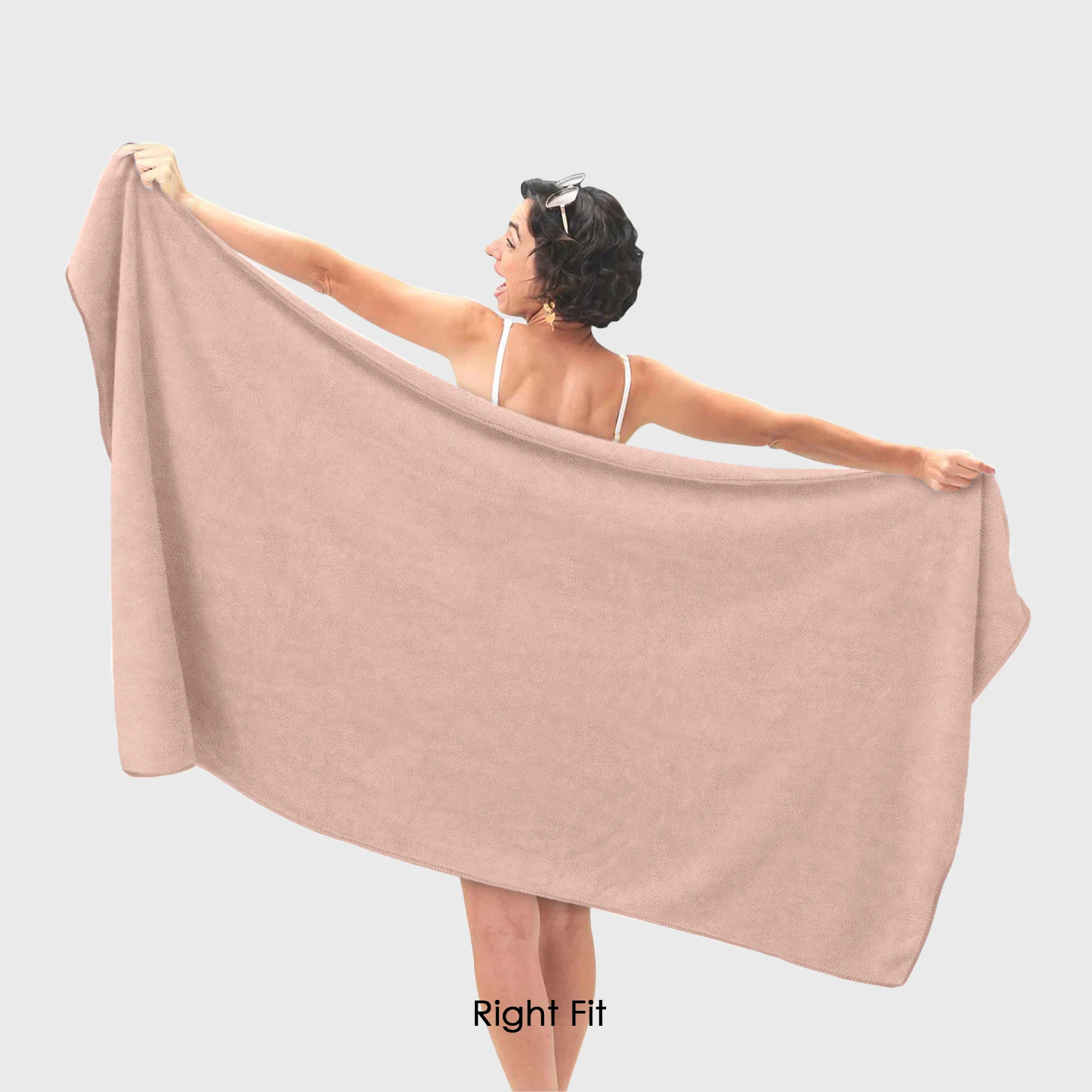 HOUSSE Premium Microfiber Bath Towel Large 75 * 150cm Quick Dry Towels for Women & Kids | Super Soft Plush 450 GSM | Ultra Absorbent for Home Swimming Sports & Travel (Warm Beige)