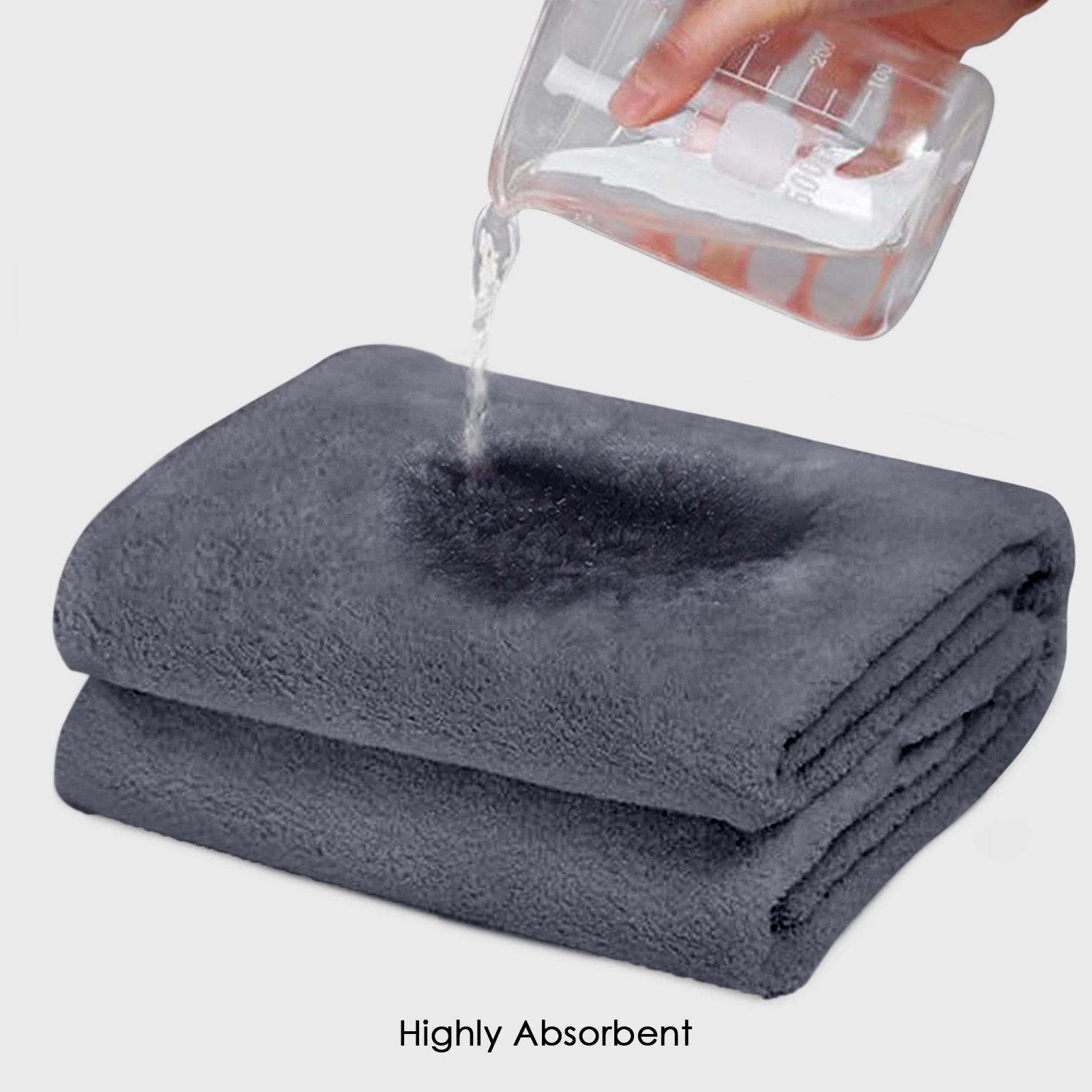 HOUSSE Premium Microfiber Bath Towel Large 75 * 150cm Quick Dry Towels for Women & Kids | Super Soft Plush 450 GSM | Ultra Absorbent for Home Swimming Sports & Travel(Steel Grey)