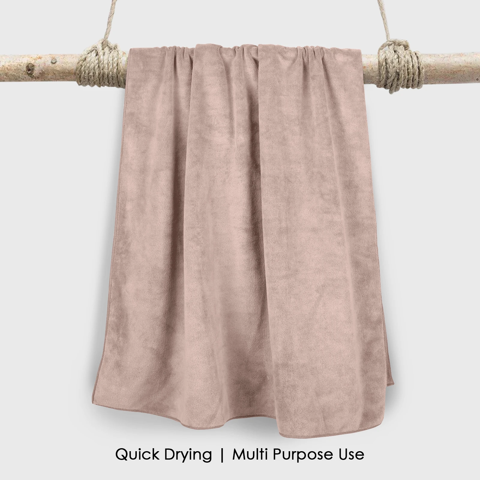 HOUSSE Premium Microfiber Bath Towel Large 75 * 150cm Quick Dry Towels for Women & Kids | Super Soft Plush 450 GSM | Ultra Absorbent for Home Swimming Sports & Travel (Shadow Gray)