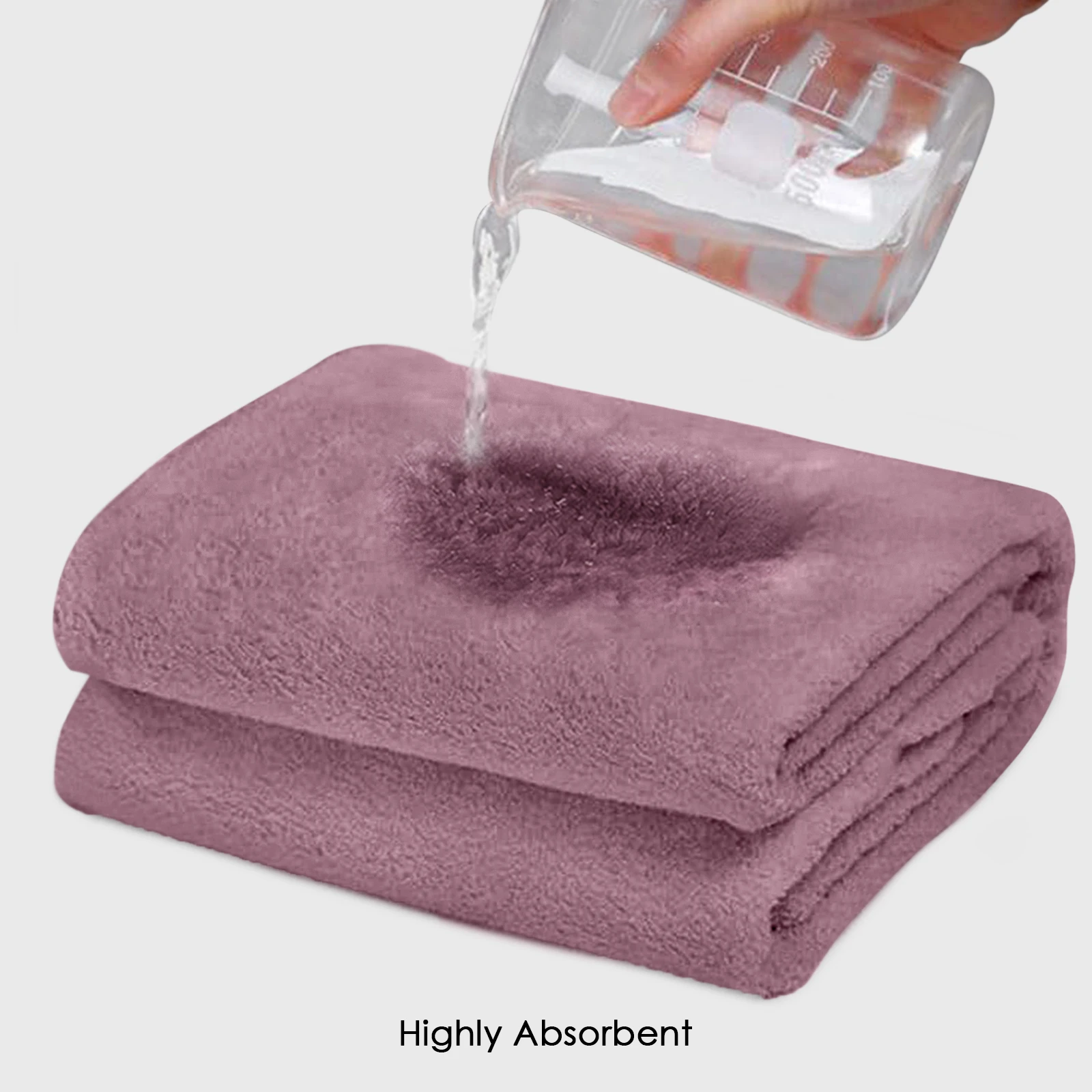 HOUSSE Premium Microfiber Bath Towel Large 75 * 150cm Quick Dry Towels for Women & Kids | Super Soft Plush 450 GSM | Ultra Absorbent for Home Swimming Sports & Travel (Rose Taupe)