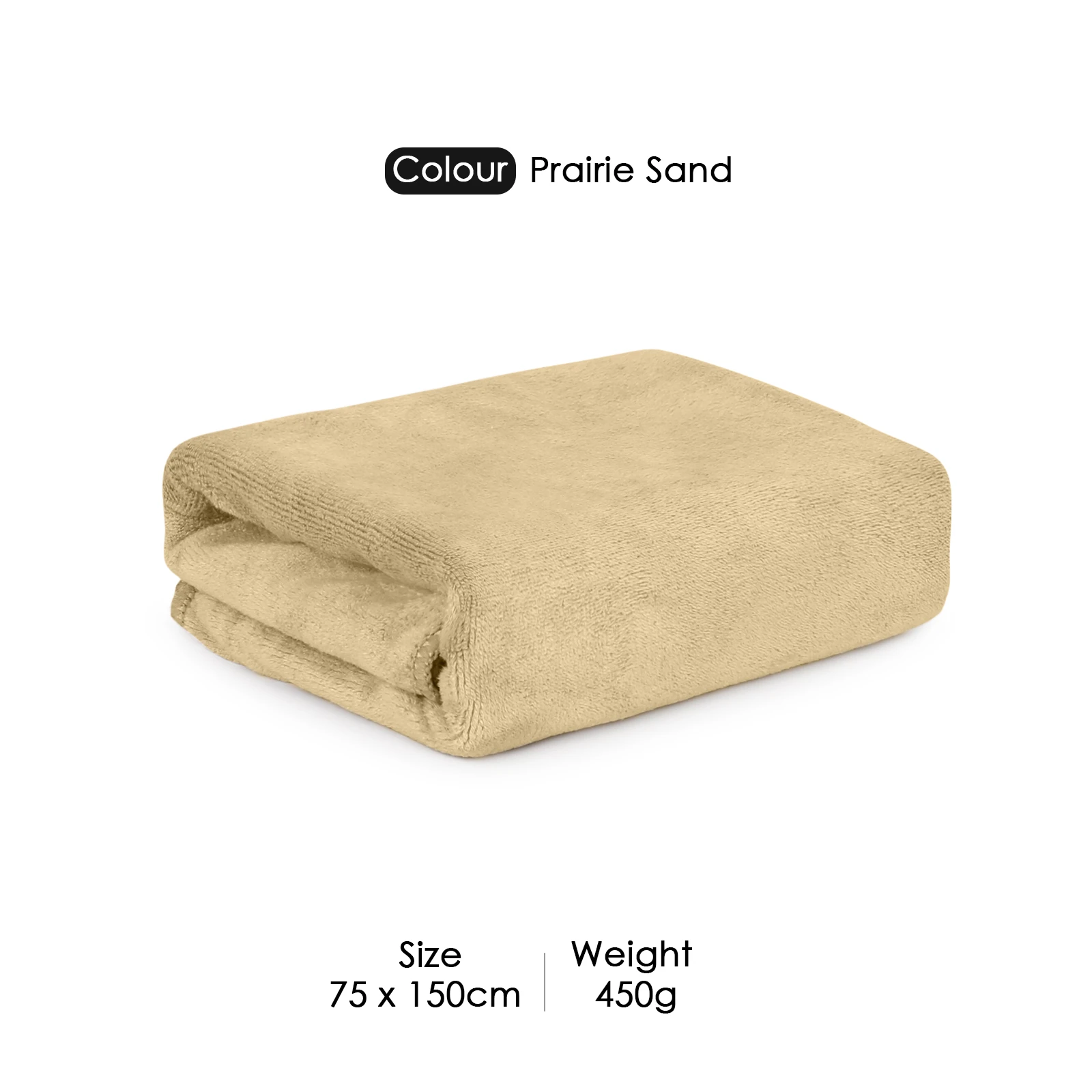 HOUSSE Premium Microfiber Bath Towel Large 75 * 150cm Quick Dry Towels for Women & Kids | Super Soft Plush 450 GSM | Ultra Absorbent for Home Swimming Sports & Travel (Prairie Sand)