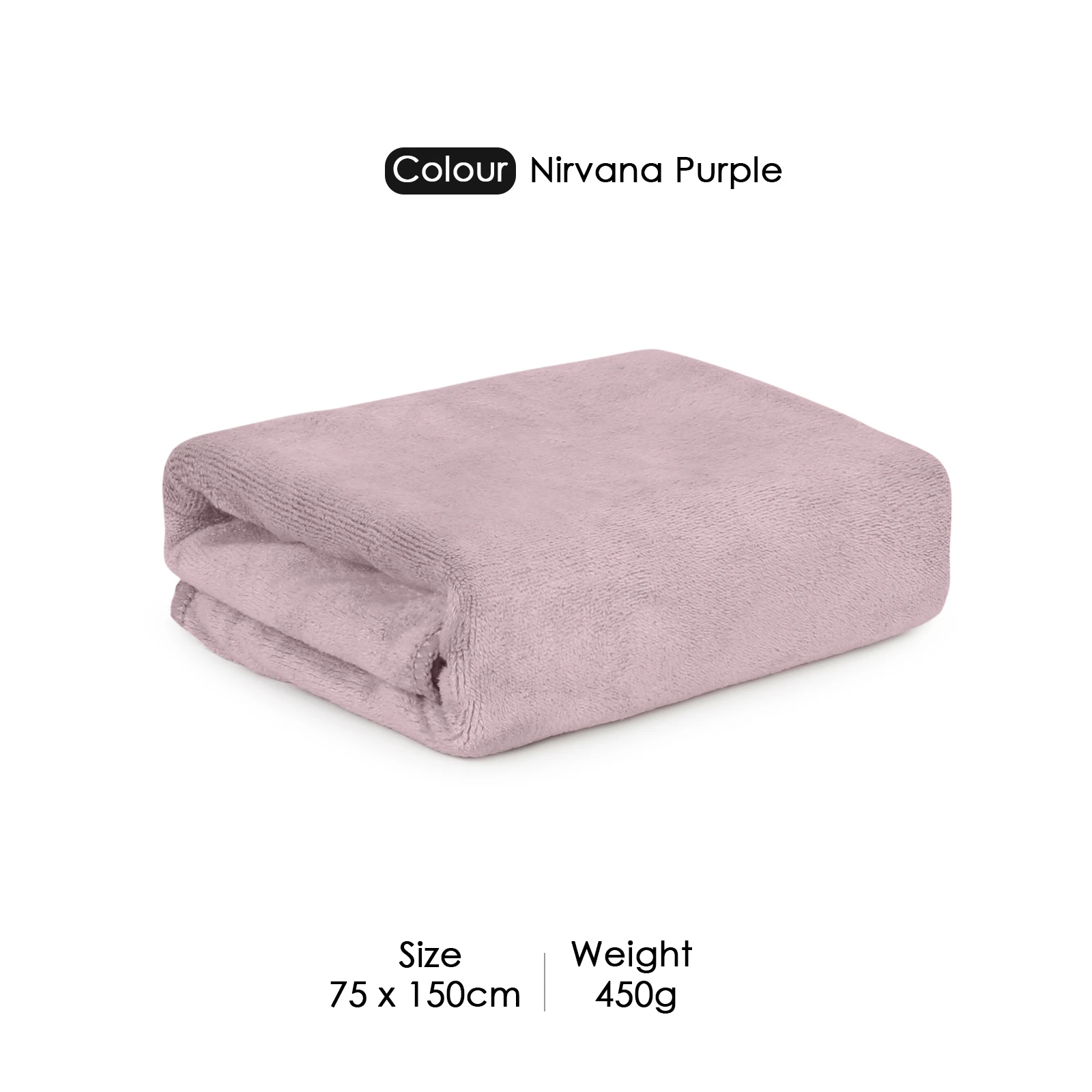 HOUSSE Premium Microfiber Bath Towel Large 75 * 150cm Quick Dry Towels for Women & Kids | Super Soft Plush 450 GSM | Ultra Absorbent for Home Swimming Sports & Travel (Nirvana Purple)