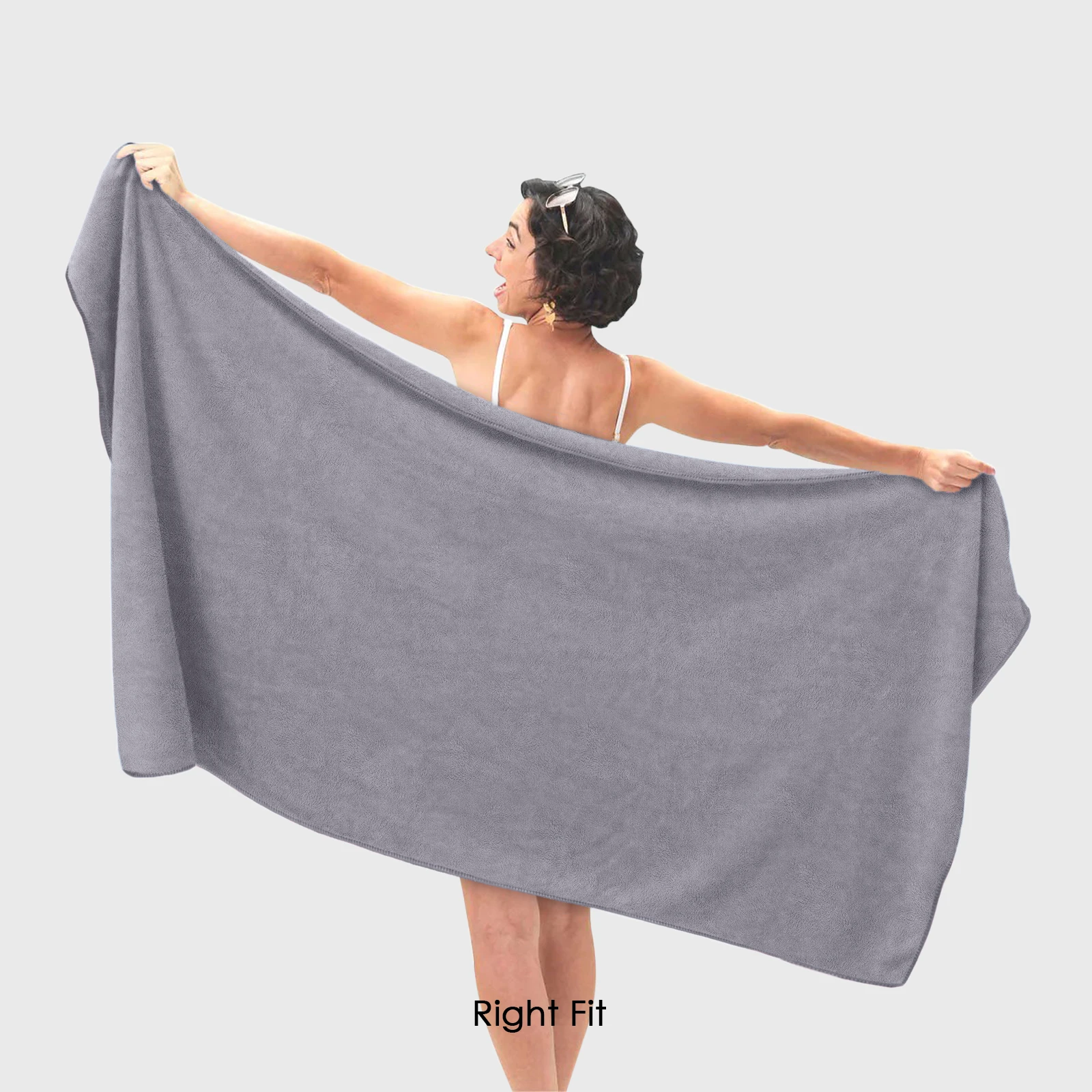 HOUSSE Premium Microfiber Bath Towel Large 75 * 150cm Quick Dry Towels for Women & Kids | Super Soft Plush 450 GSM | Ultra Absorbent for Home Swimming Sports & Travel 75 * 150 cm (Frost Grey)