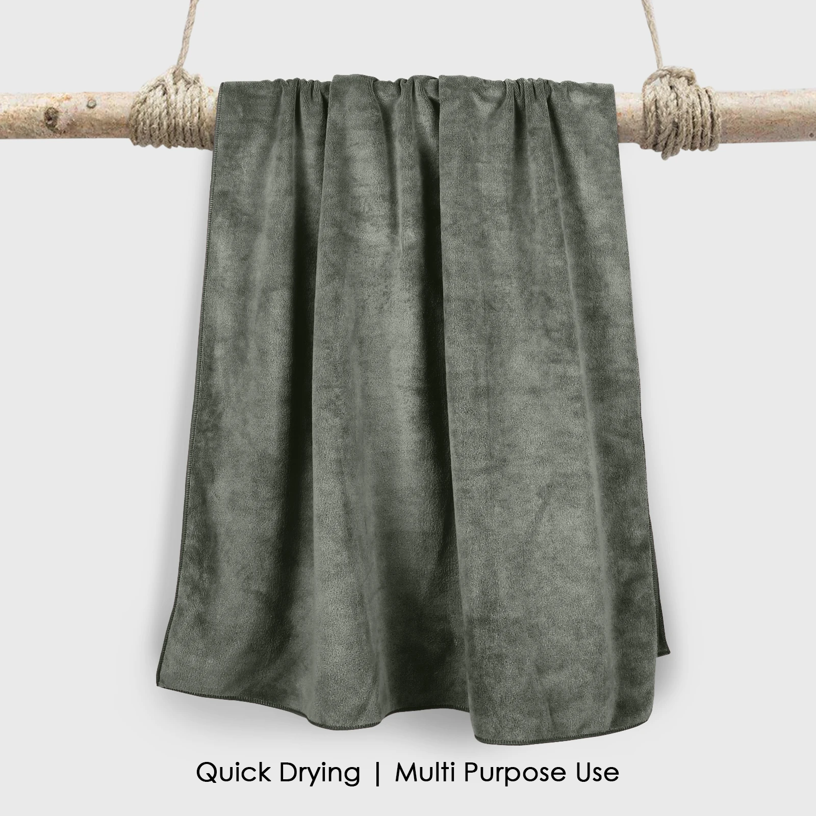 HOUSSE Premium Microfiber Bath Towel Large 75 * 150cm Quick Dry Towels for Women & Kids | Super Soft Plush 450 GSM | Ultra Absorbent for Home Swimming Sports & Travel (Dusty Olive)