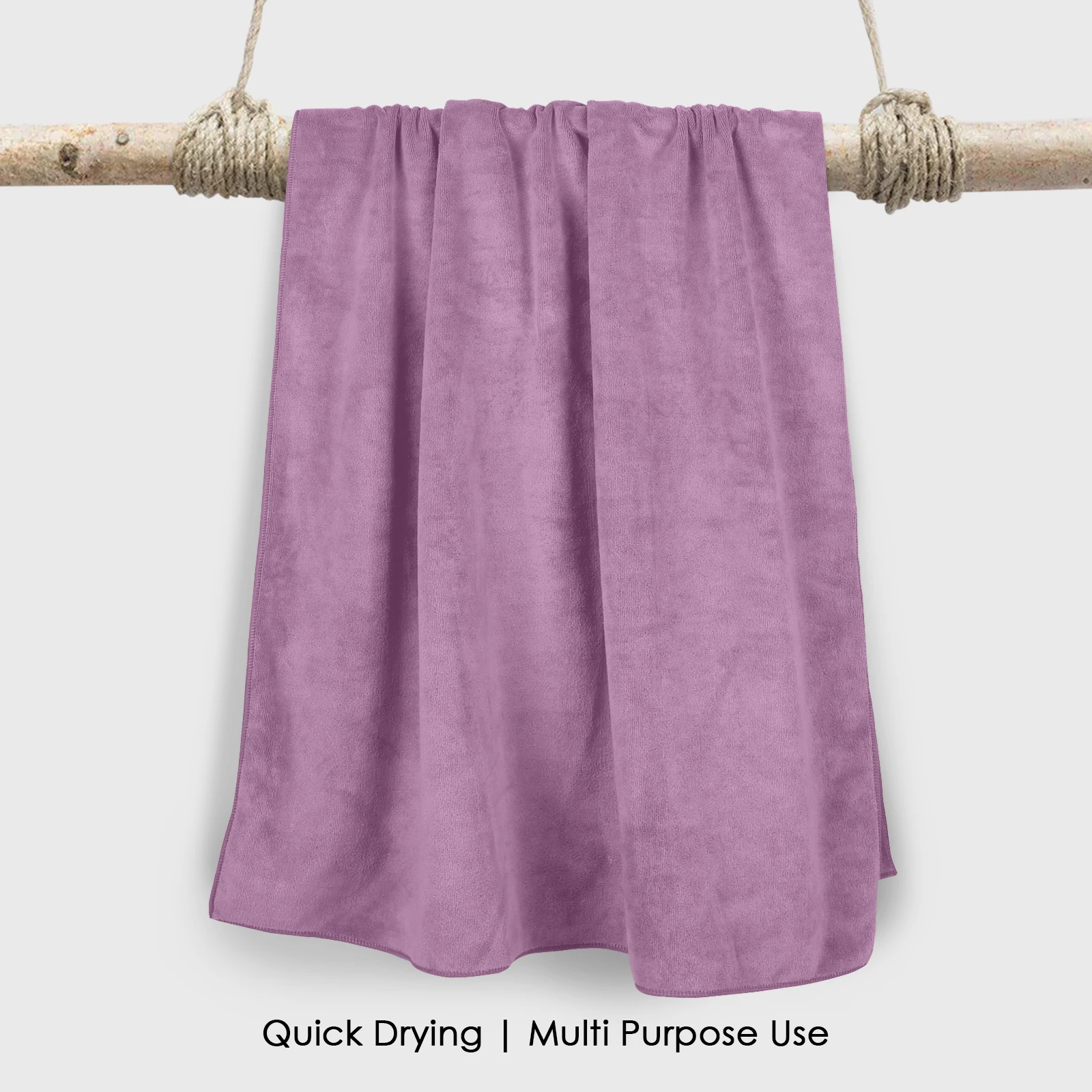 HOUSSE Premium Microfiber Bath Towel Large 75 * 150cm Quick Dry Towels for Women & Kids | Super Soft Plush 450 GSM | Ultra Absorbent for Home Swimming Sports & Travel (Dusky Orchid)