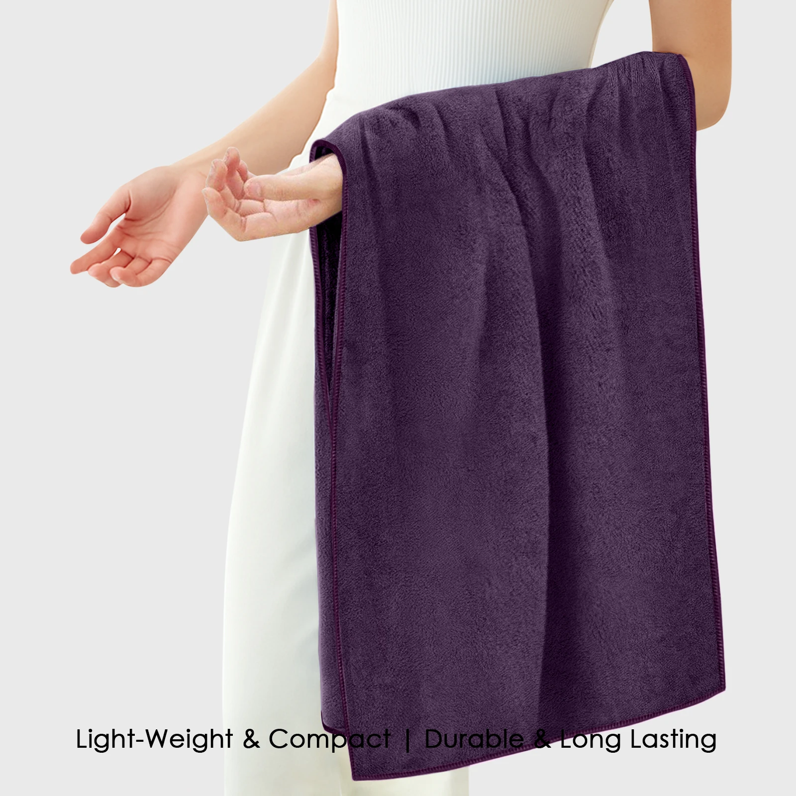 HOUSSE Premium Microfiber Bath Towel | Large 75x150cm Quick Dry Towels for Women Men & Kids |Soft Plush 550 GSM | Ultra Absorbent for Home Swimming Sport & Travel (Wine)