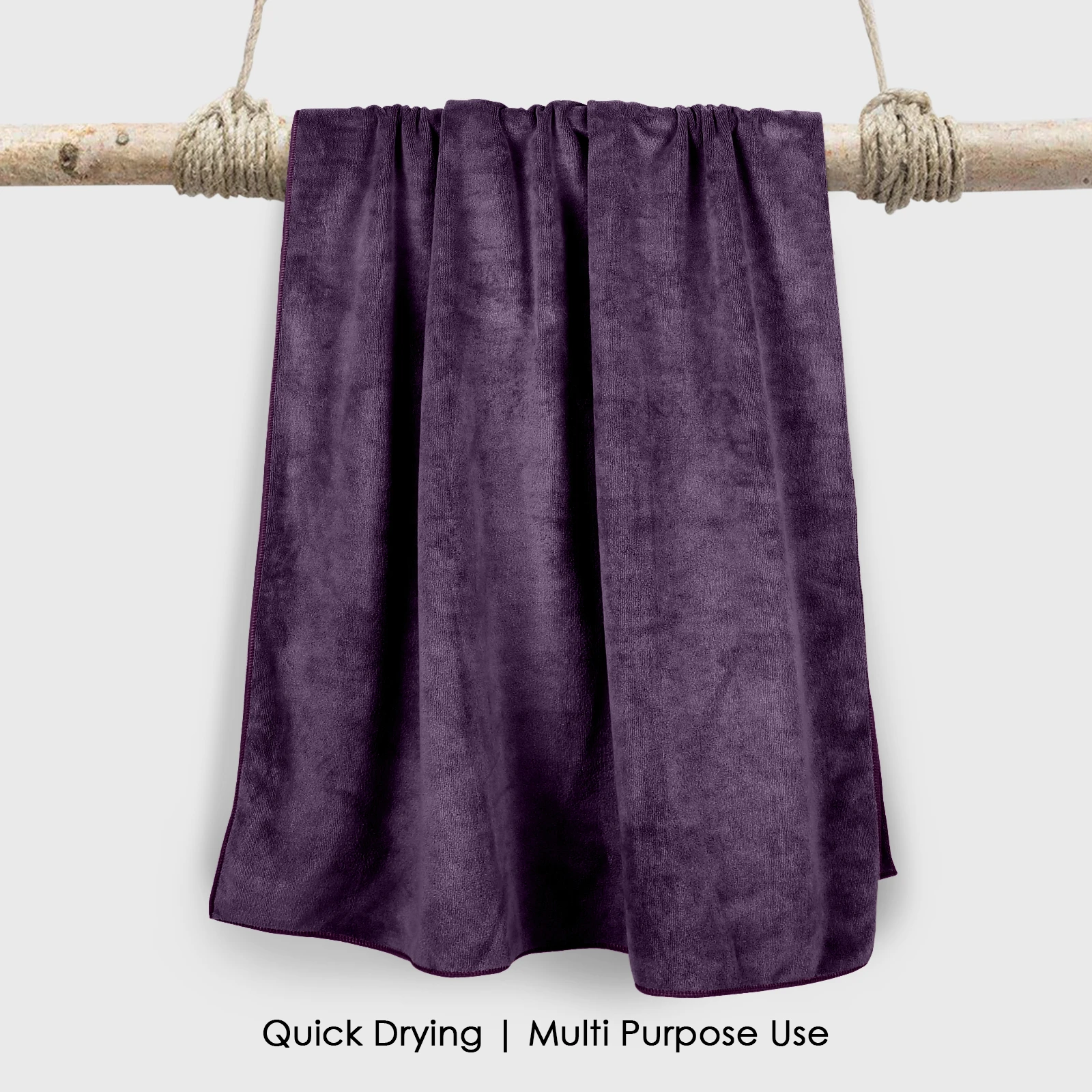 HOUSSE Premium Microfiber Bath Towel | Large 75x150cm Quick Dry Towels for Women Men & Kids |Soft Plush 550 GSM | Ultra Absorbent for Home Swimming Sport & Travel (Wine)