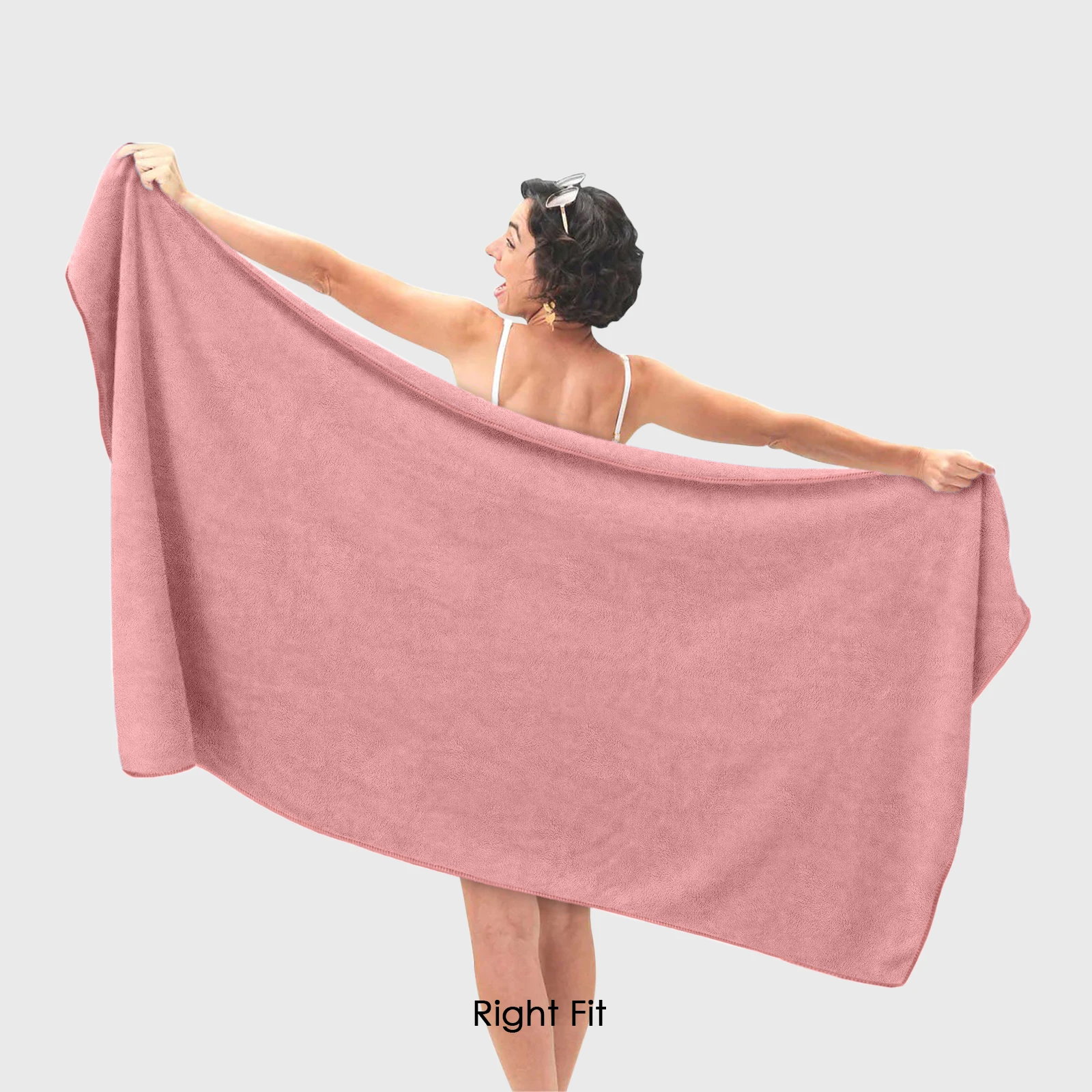 HOUSSE Premium Microfiber Bath Towel Large 75 * 150cm Quick Dry Towels for Women & Kids | Super Soft Plush 450 GSM | Ultra Absorbent for Home Swimming Sports & Travel Desert Sand