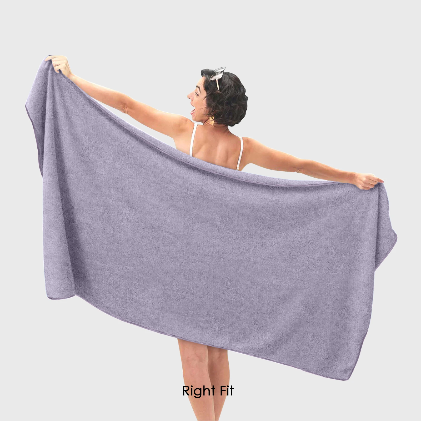 HOUSSE Premium Microfiber Bath Towel Large 75 * 150cm Quick Dry Towels for Women & Kids | Super Soft Plush 450 GSM | Ultra Absorbent for Home Swimming Sports & Travel(Dapple Grey)