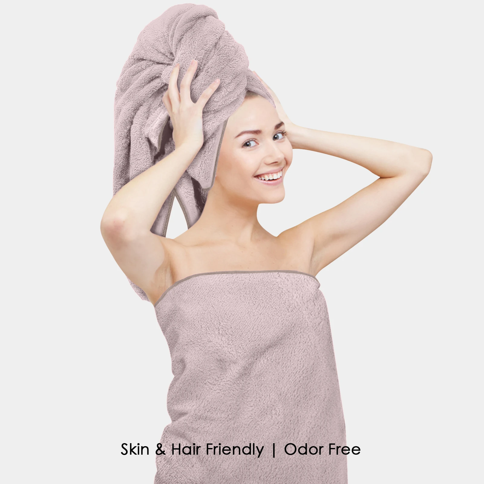 HOUSSE Premium Microfiber Bath Towel Large 75 * 150cm Quick Dry Towels for Women & Kids | Super Soft Plush 450 GSM | Ultra Absorbent for Home Swimming Sports & Travel (Atmostphere)