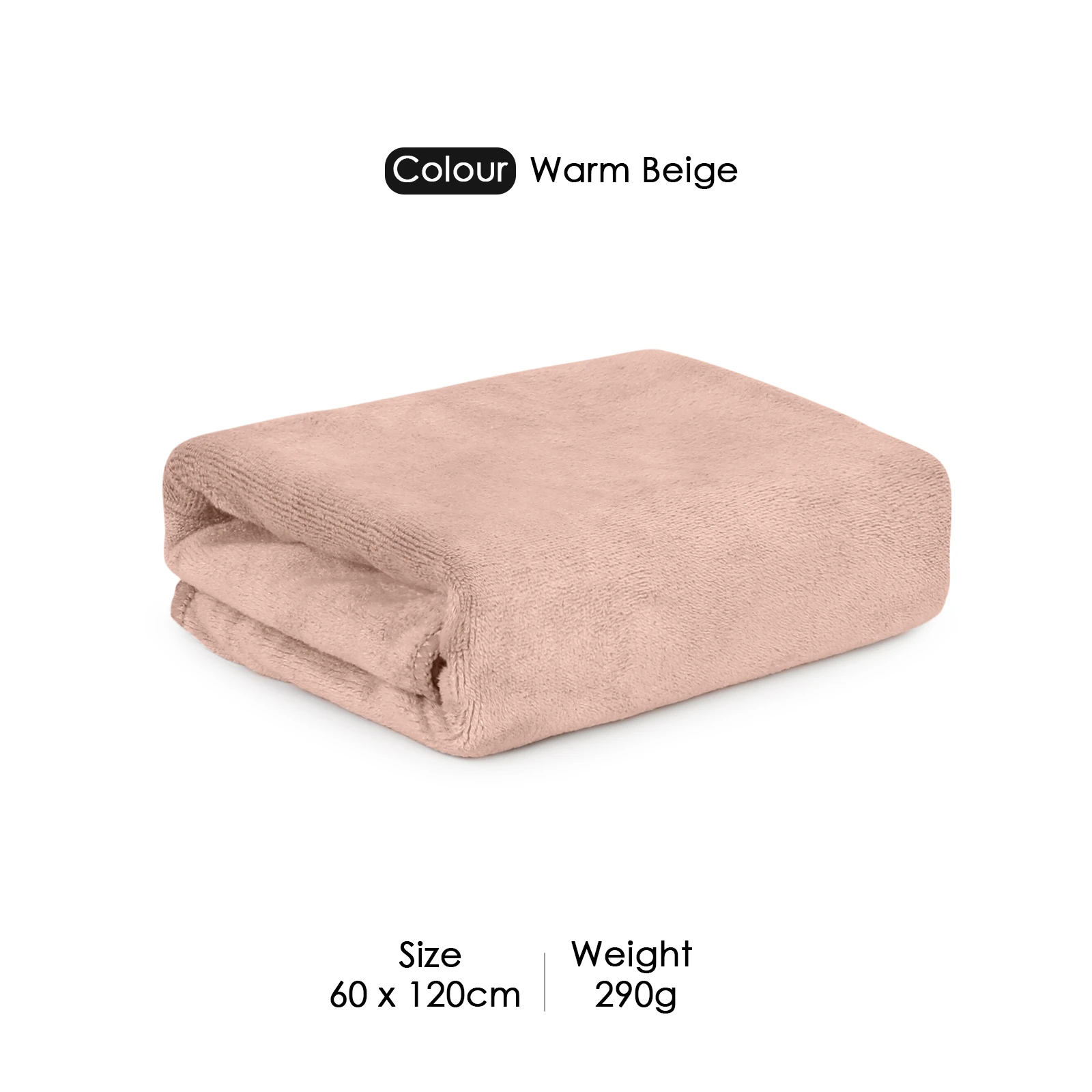 HOUSSE Premium Microfiber Bath Towel Large 60 * 120 cm Quick Dry Towels Specially for Kids Age 0-16 Years | Super Soft Plush 450 GSM | Ultra Absorbent for Home Swimming Sports Travel (Warm Beige)