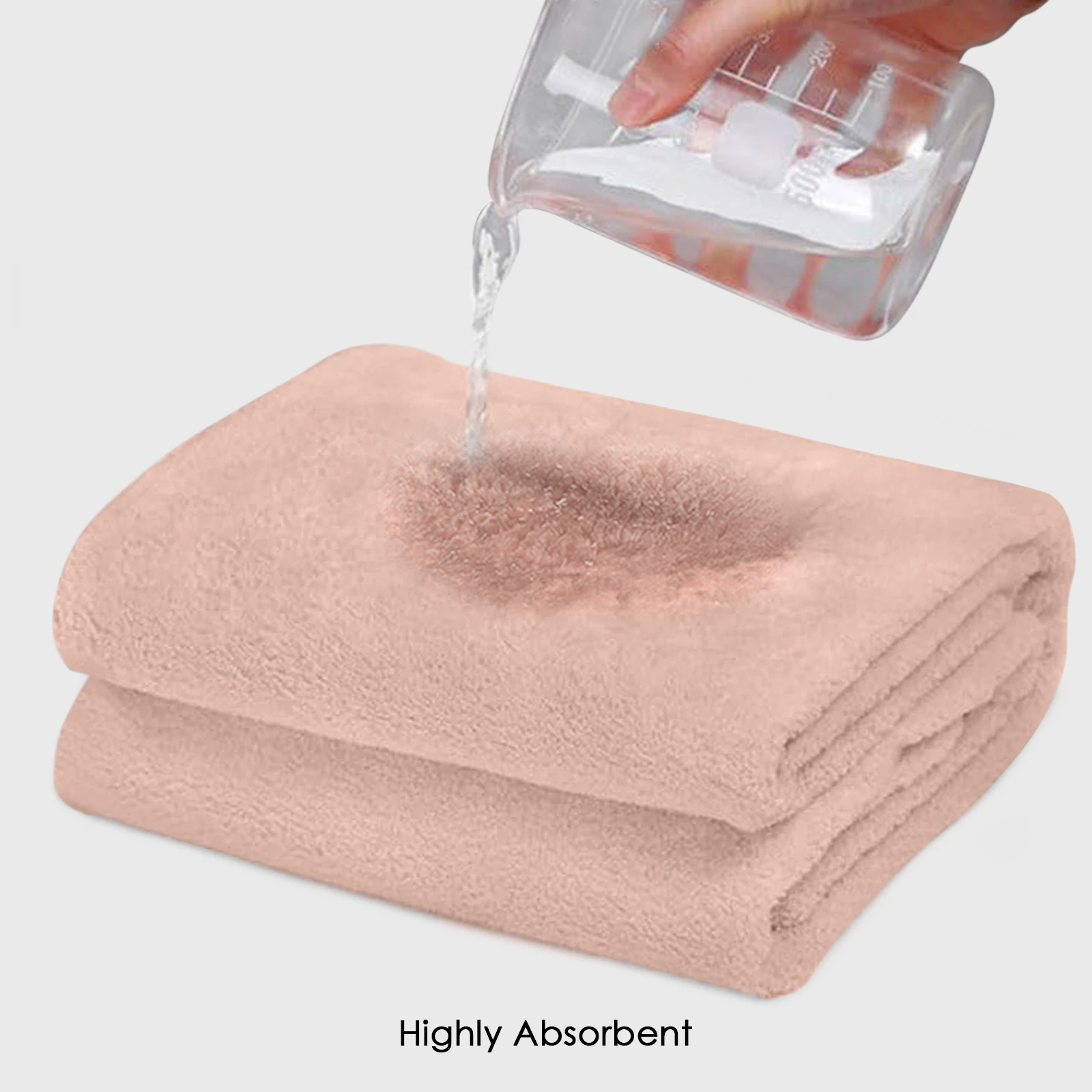 HOUSSE Premium Microfiber Bath Towel Large 60 * 120 cm Quick Dry Towels Specially for Kids Age 0-16 Years | Super Soft Plush 450 GSM | Ultra Absorbent for Home Swimming Sports Travel (Warm Beige)