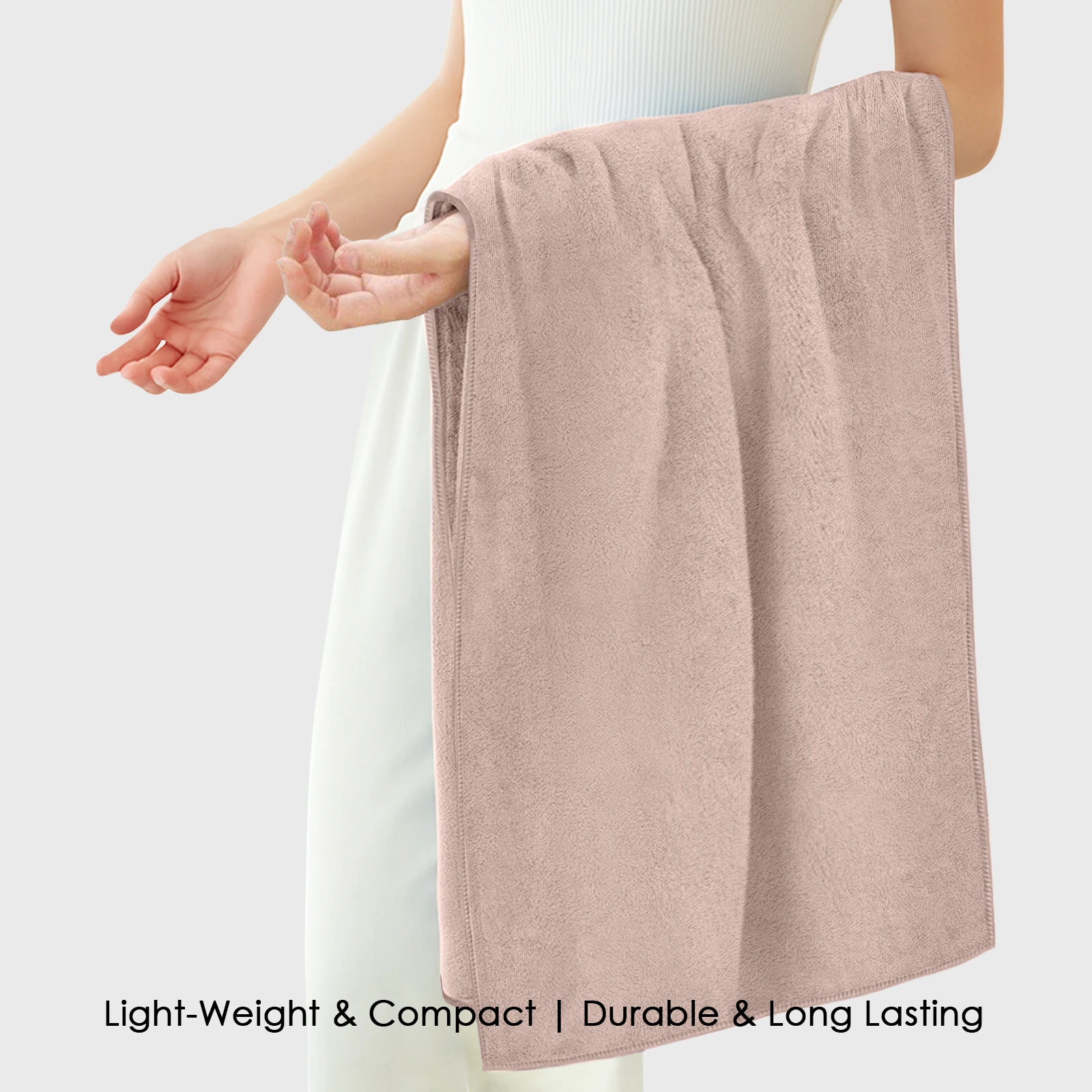 HOUSSE Premium Microfiber Bath Towel Large 60 * 120 cm Quick Dry Towels Specially for Kids Age 0-16 Years | Super Soft Plush 450 GSM | Ultra Absorbent for Home Swimming Sports Travel(Shadow Gray)