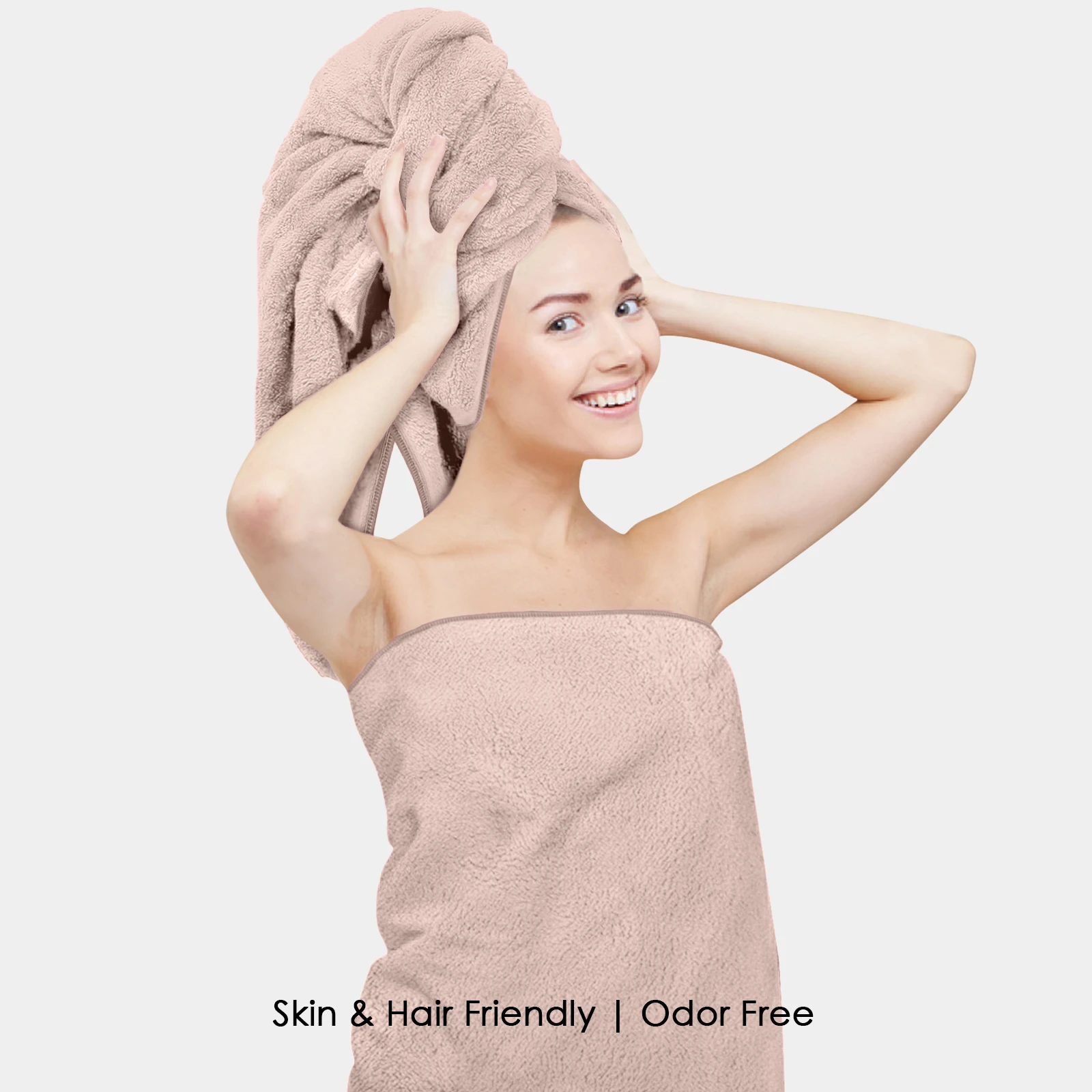 HOUSSE Premium Microfiber Bath Towel Large 60 * 120 cm Quick Dry Towels Specially for Kids Age 0-16 Years | Super Soft Plush 450 GSM | Ultra Absorbent for Home Swimming Sports Travel(Shadow Gray)