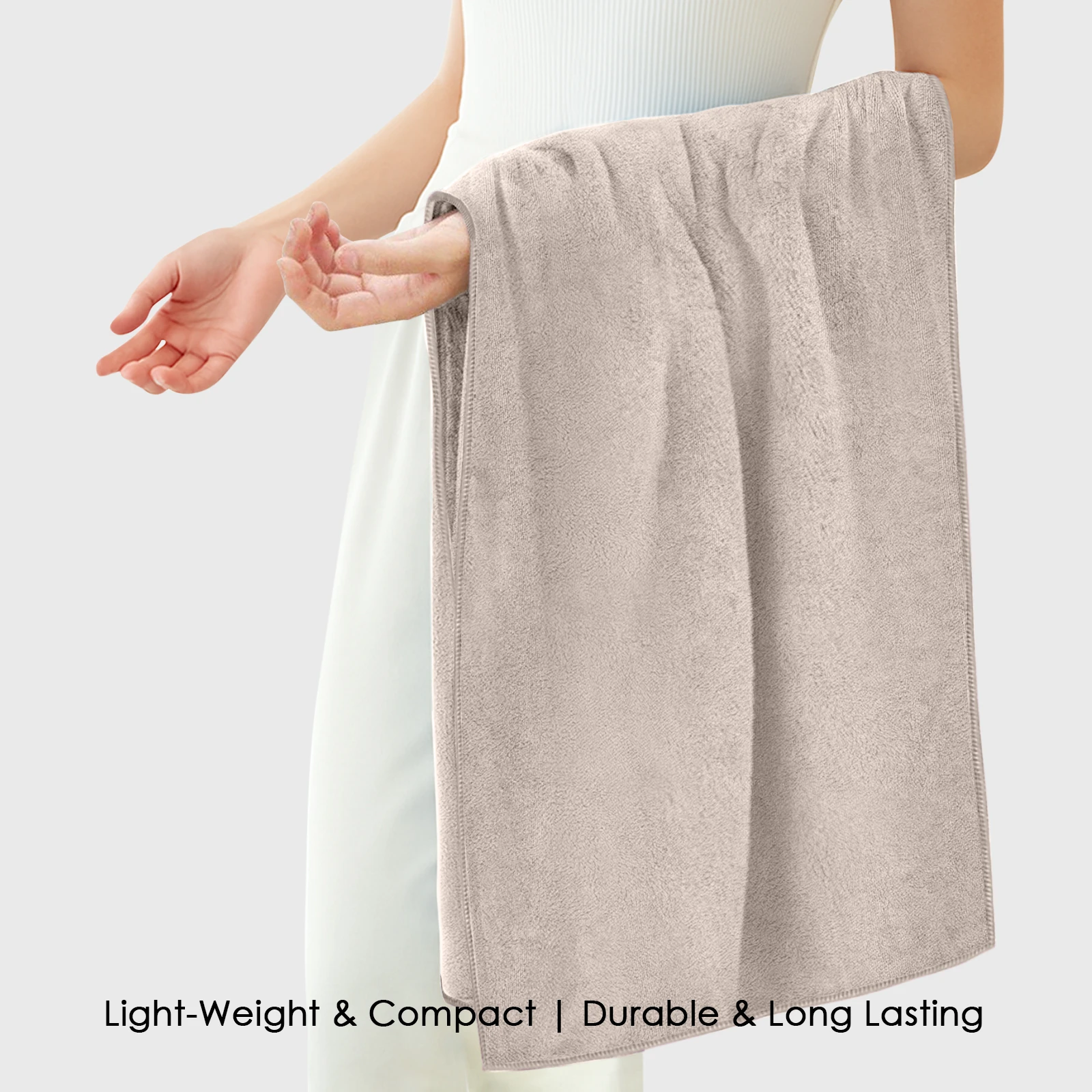 HOUSSE Premium Microfiber Bath Towel Extra Large 60 * 120 cm Quick Dry Towels Specially for Kids Age 0-16 Years | Soft Plush 450 GSM | Ultra Absorbent for Home Swimming Sports Travel| (Peachy Pearl)