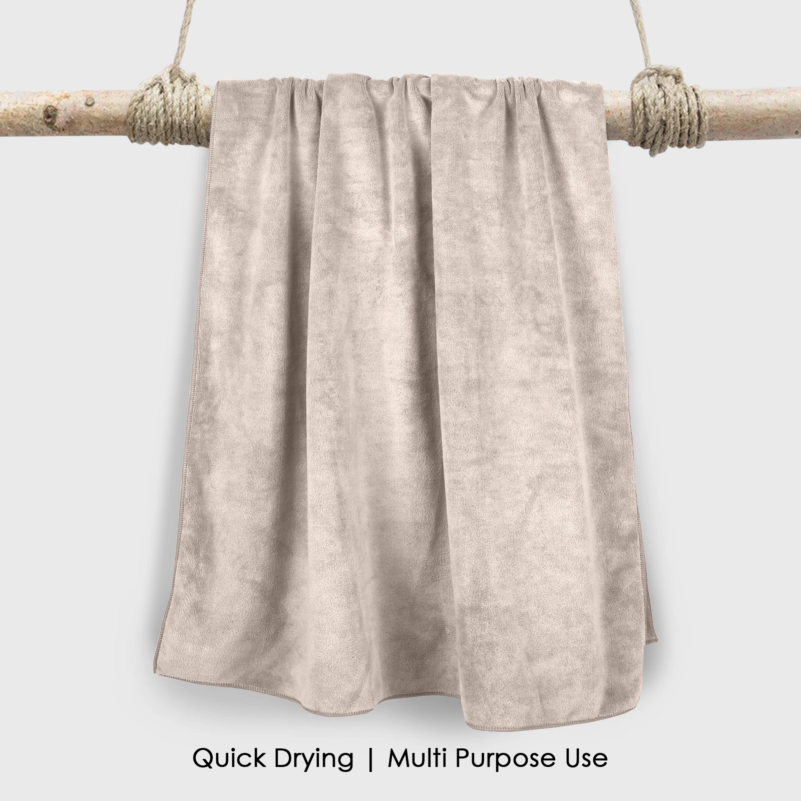 HOUSSE Premium Microfiber Bath Towel Extra Large 60 * 120 cm Quick Dry Towels Specially for Kids Age 0-16 Years | Soft Plush 450 GSM | Ultra Absorbent for Home Swimming Sports Travel| (Peachy Pearl)