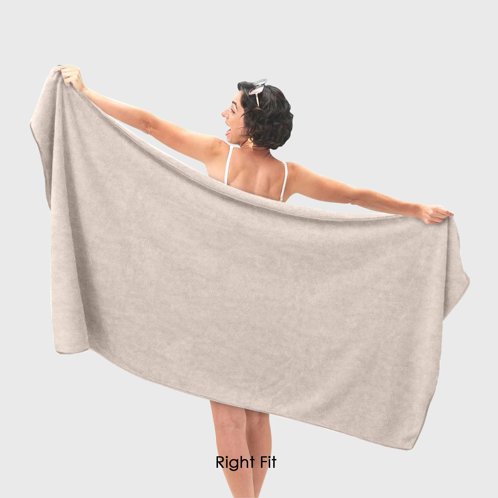 HOUSSE Premium Microfiber Bath Towel Extra Large 60 * 120 cm Quick Dry Towels Specially for Kids Age 0-16 Years | Soft Plush 450 GSM | Ultra Absorbent for Home Swimming Sports Travel| (Peachy Pearl)