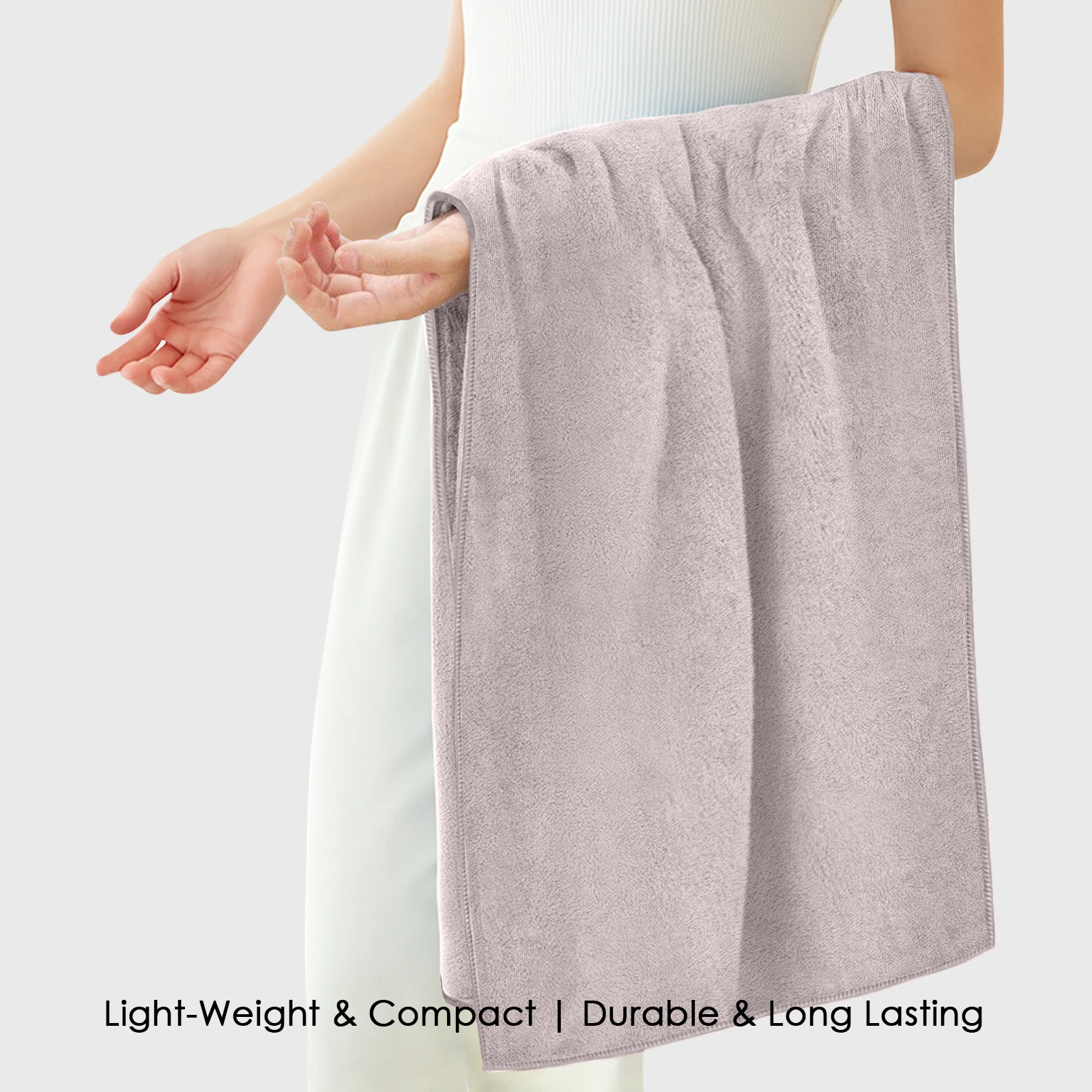 HOUSSE Premium Microfiber Bath Towel Large 60*120 cm Quick Dry Towels Specially for Kids Age 0-16 Years | Super Soft Plush 450 GSM | Ultra Absorbent for Home Swimming Sports Travel (Luxurious Mocha)