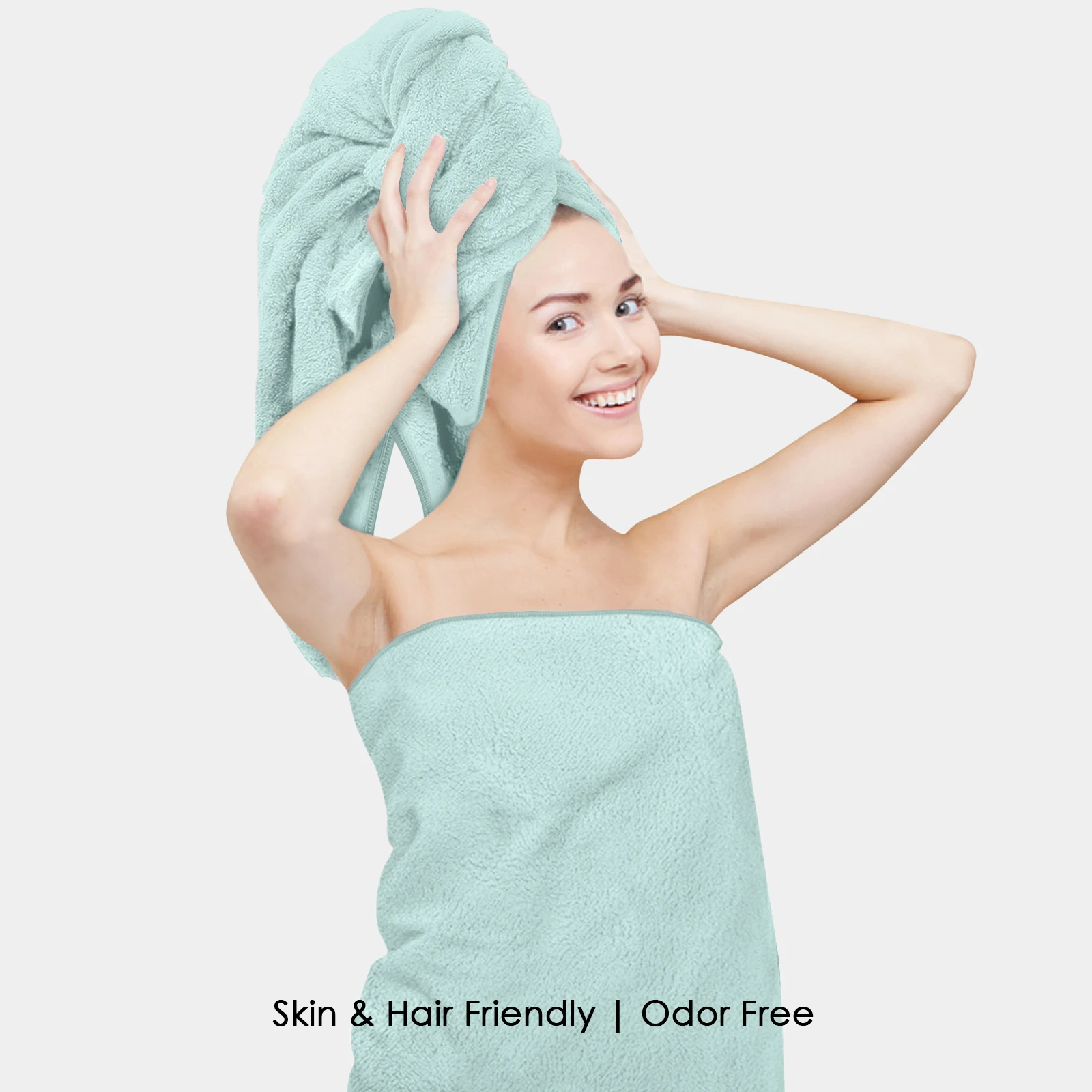 HOUSSE Premium Microfiber Bath Towel Large 60 * 120 cm Quick Dry Towels Specially for Kids Age 0-16 Years | Super Soft Plush 450 GSM | Ultra Absorbent for Home Swimming Sports Travel(Lily Pad)