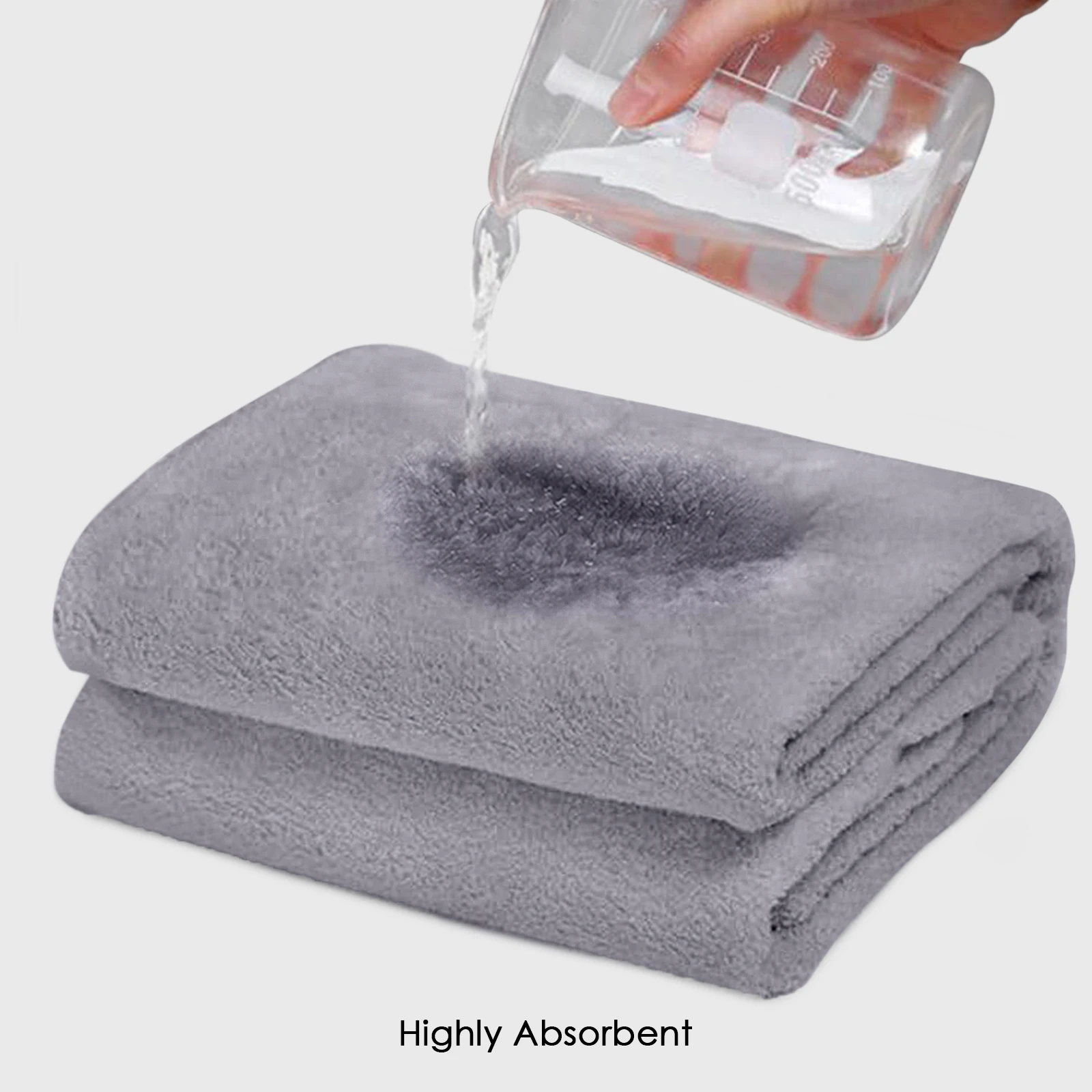 HOUSSE Premium Microfiber Bath Towel Large 60 * 120 cm Quick Dry Towels Specially for Kids Age 0-16 Years | Soft Plush 450 GSM | Ultra Absorbent for Home Swimming Sports Travel (Frost Grey)