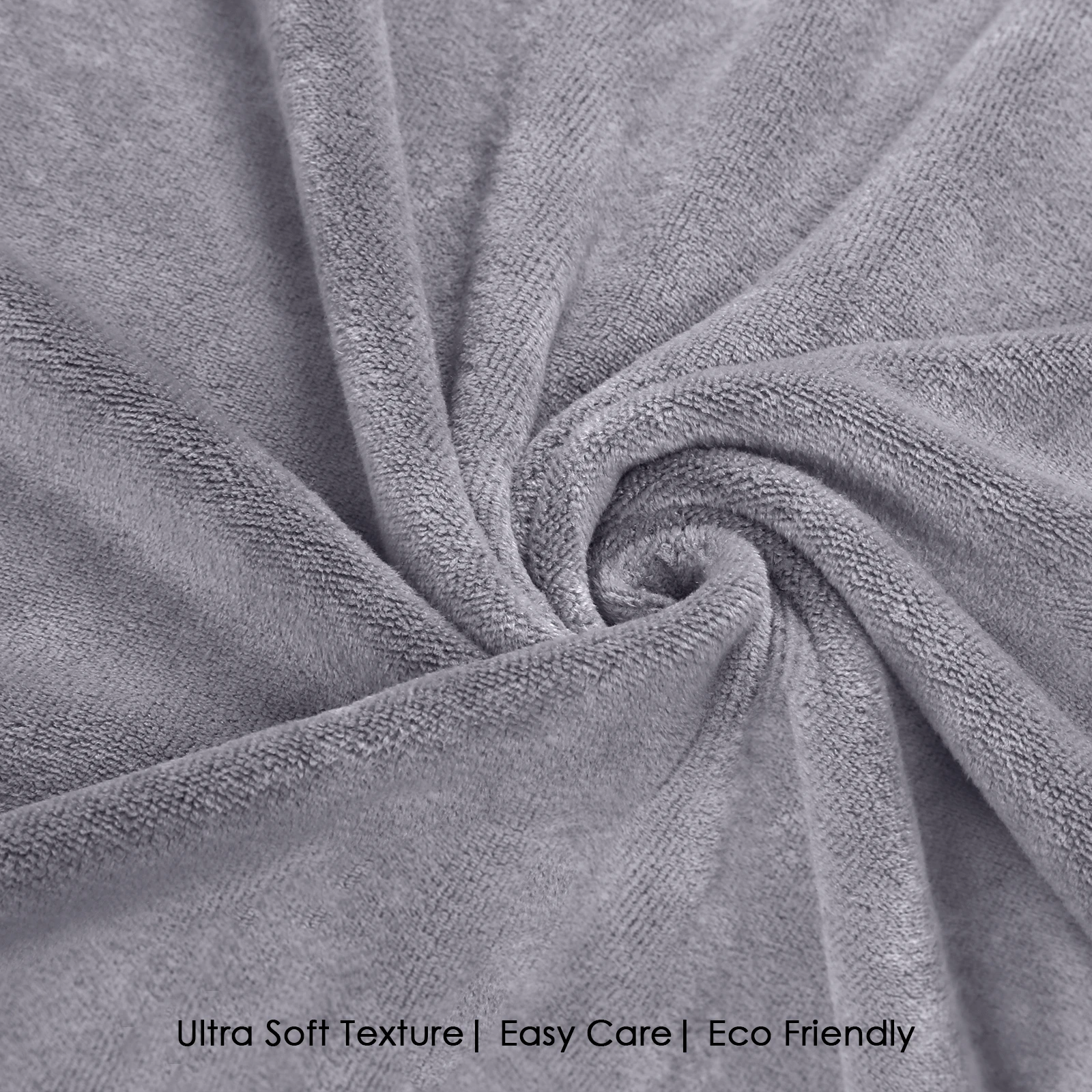 HOUSSE Premium Microfiber Bath Towel Large 60 * 120 cm Quick Dry Towels Specially for Kids Age 0-16 Years | Soft Plush 450 GSM | Ultra Absorbent for Home Swimming Sports Travel (Frost Grey)